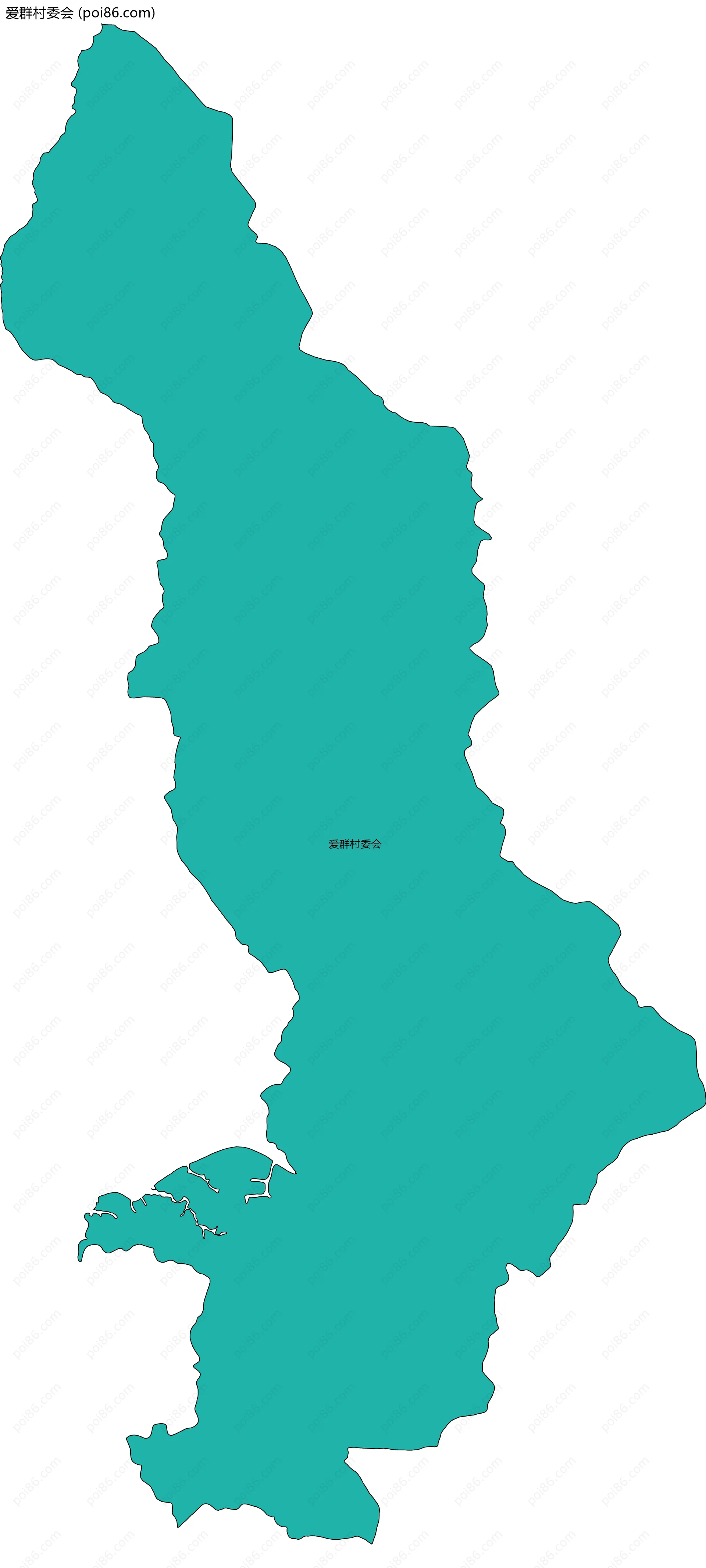 爱群村委会边界地图