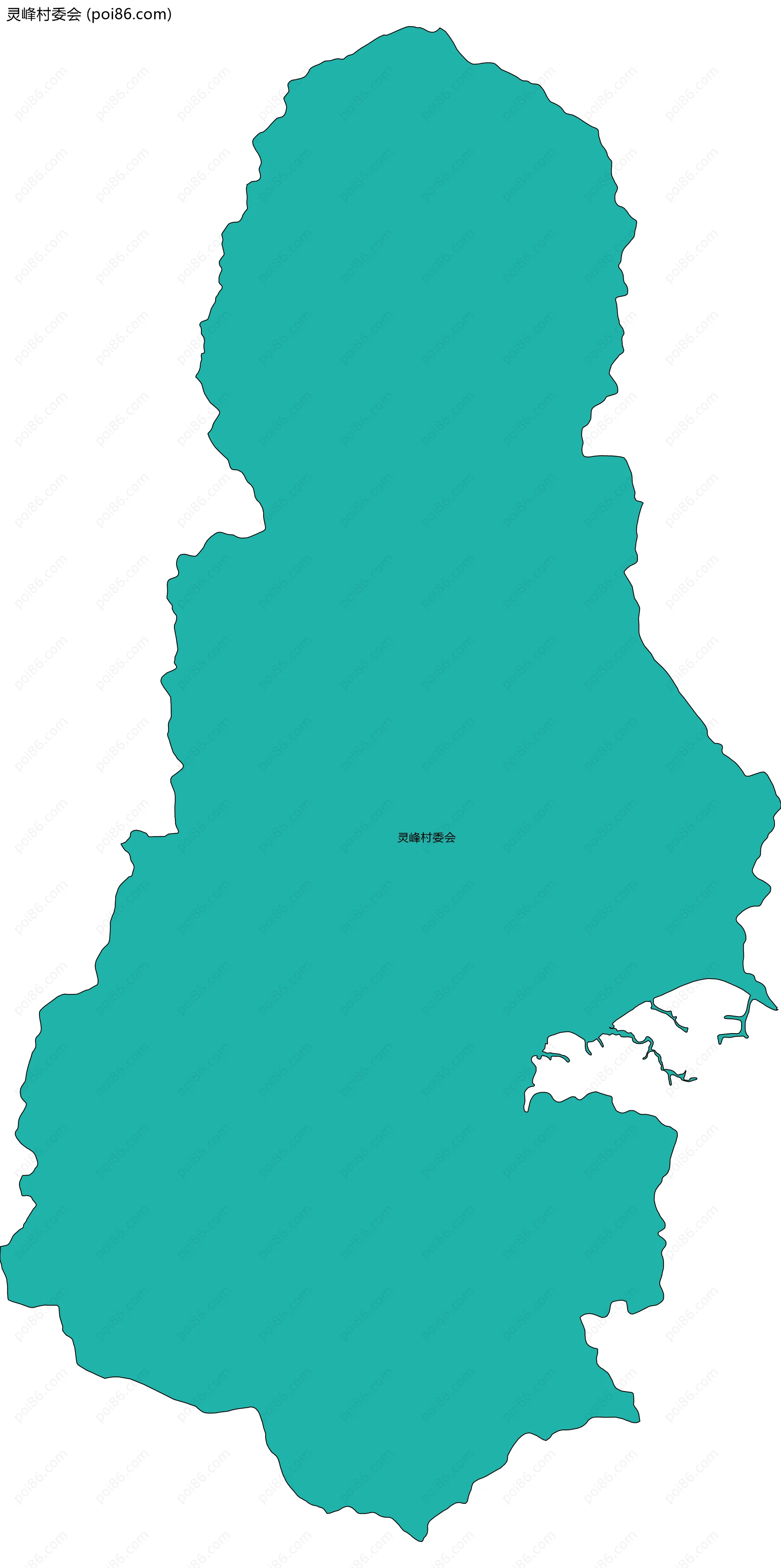 灵峰村委会边界地图