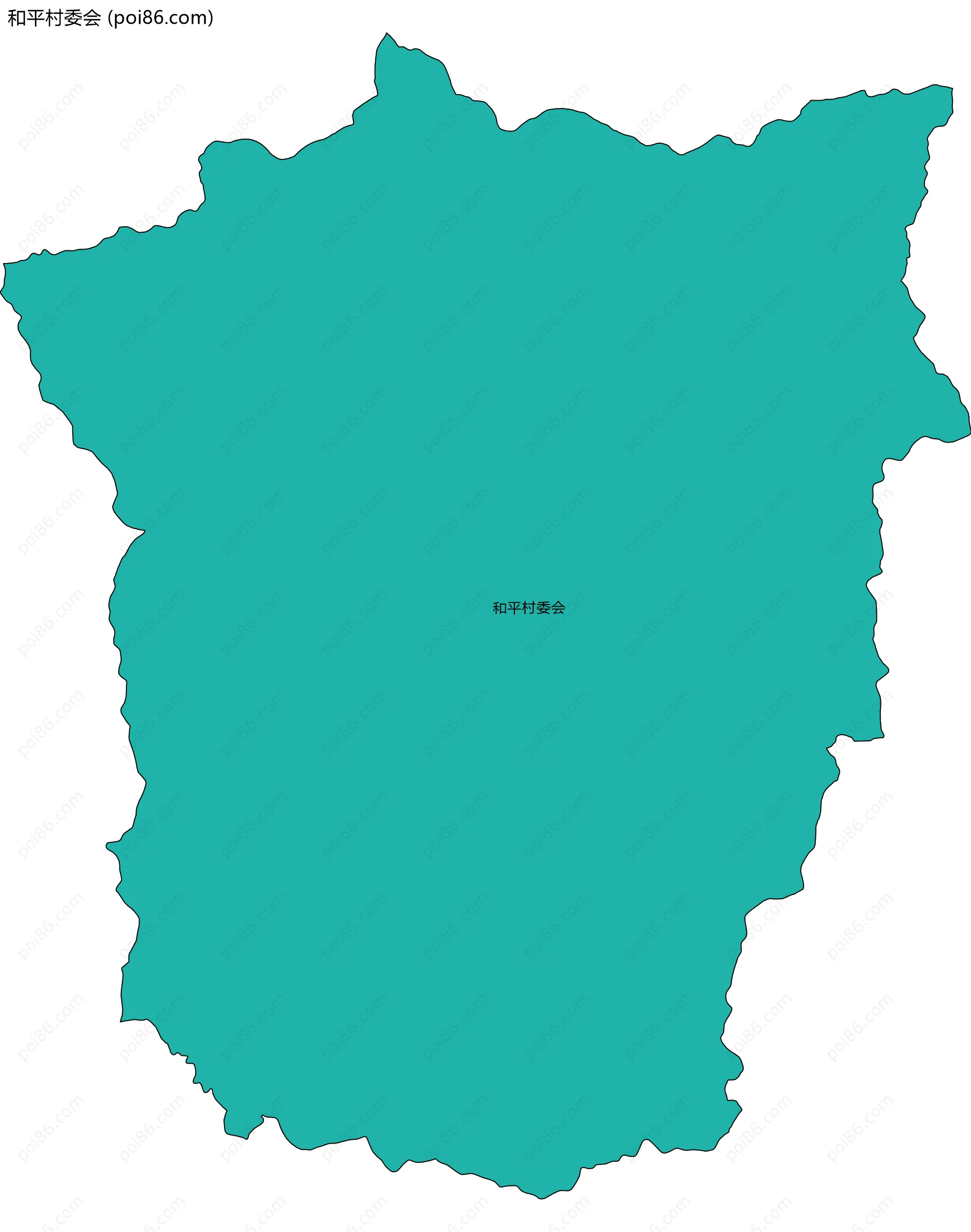 和平村委会边界地图