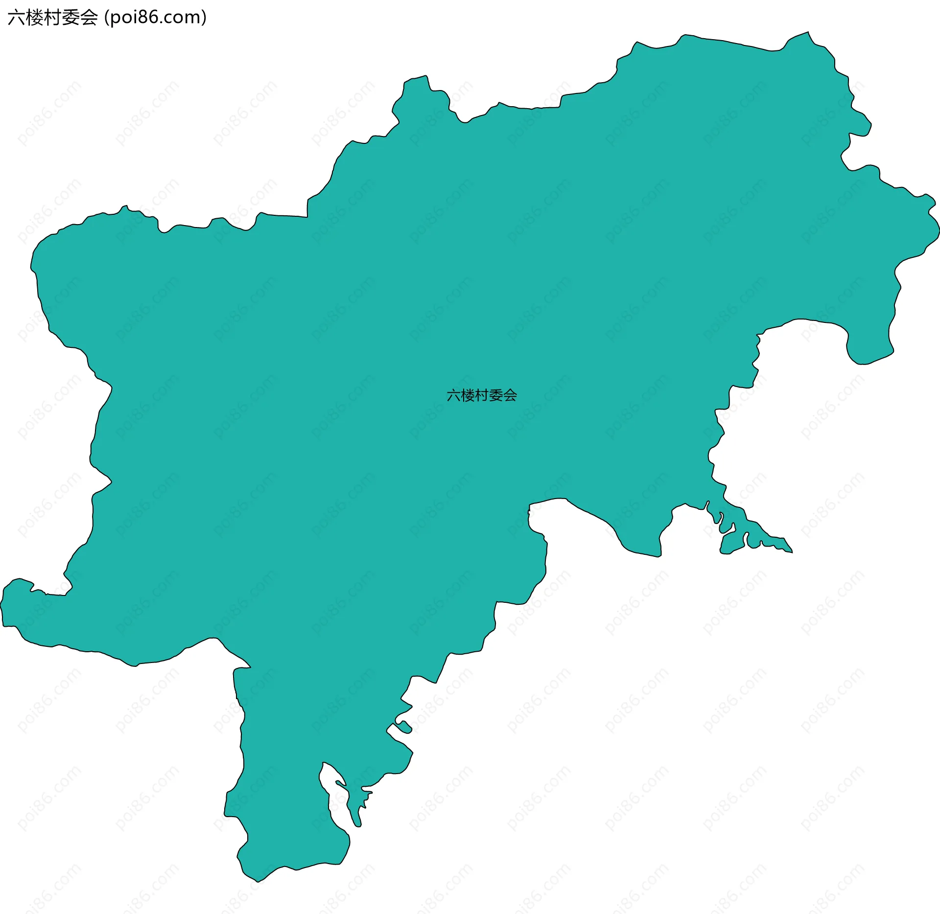 六楼村委会边界地图