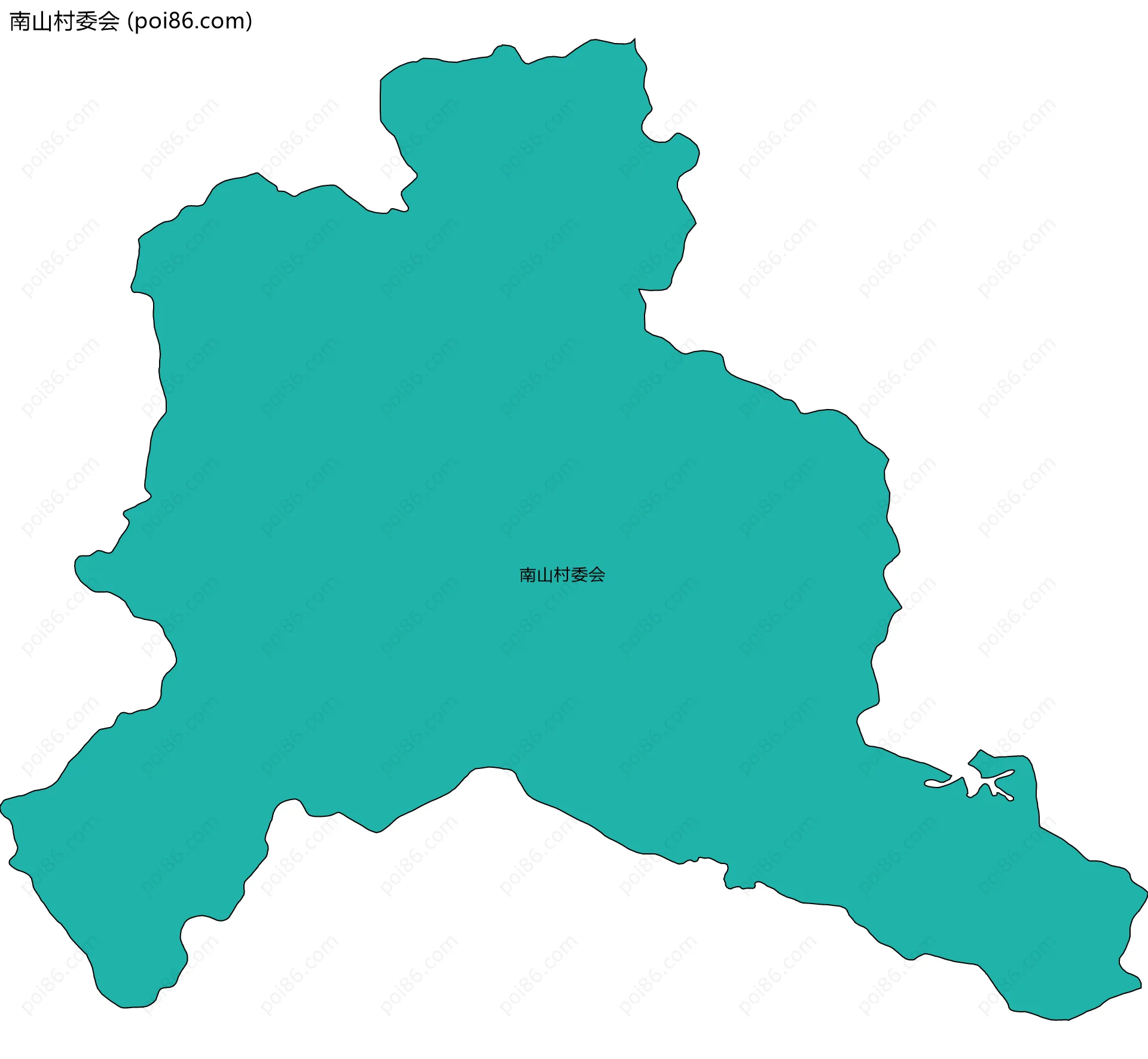 南山村委会边界地图