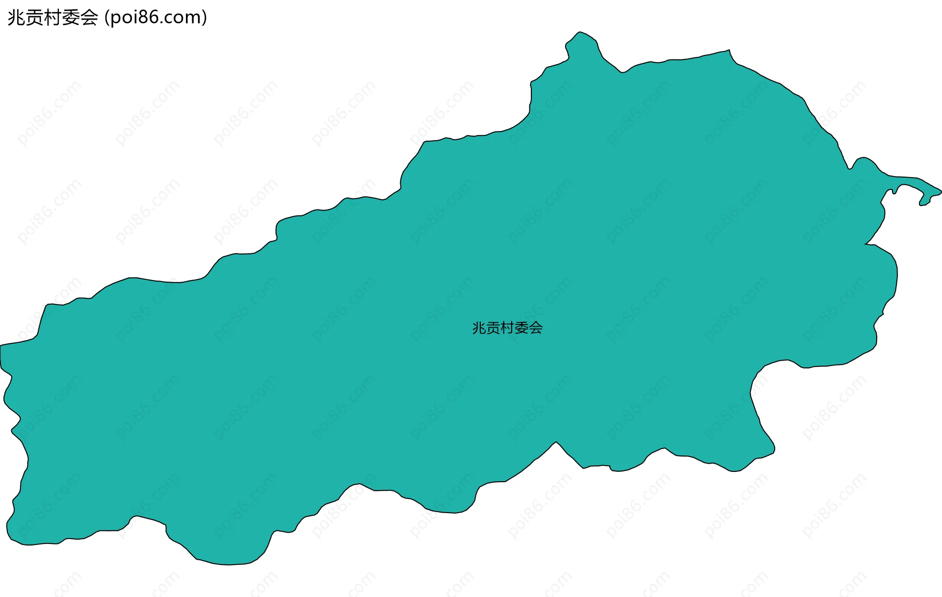 兆贡村委会边界地图
