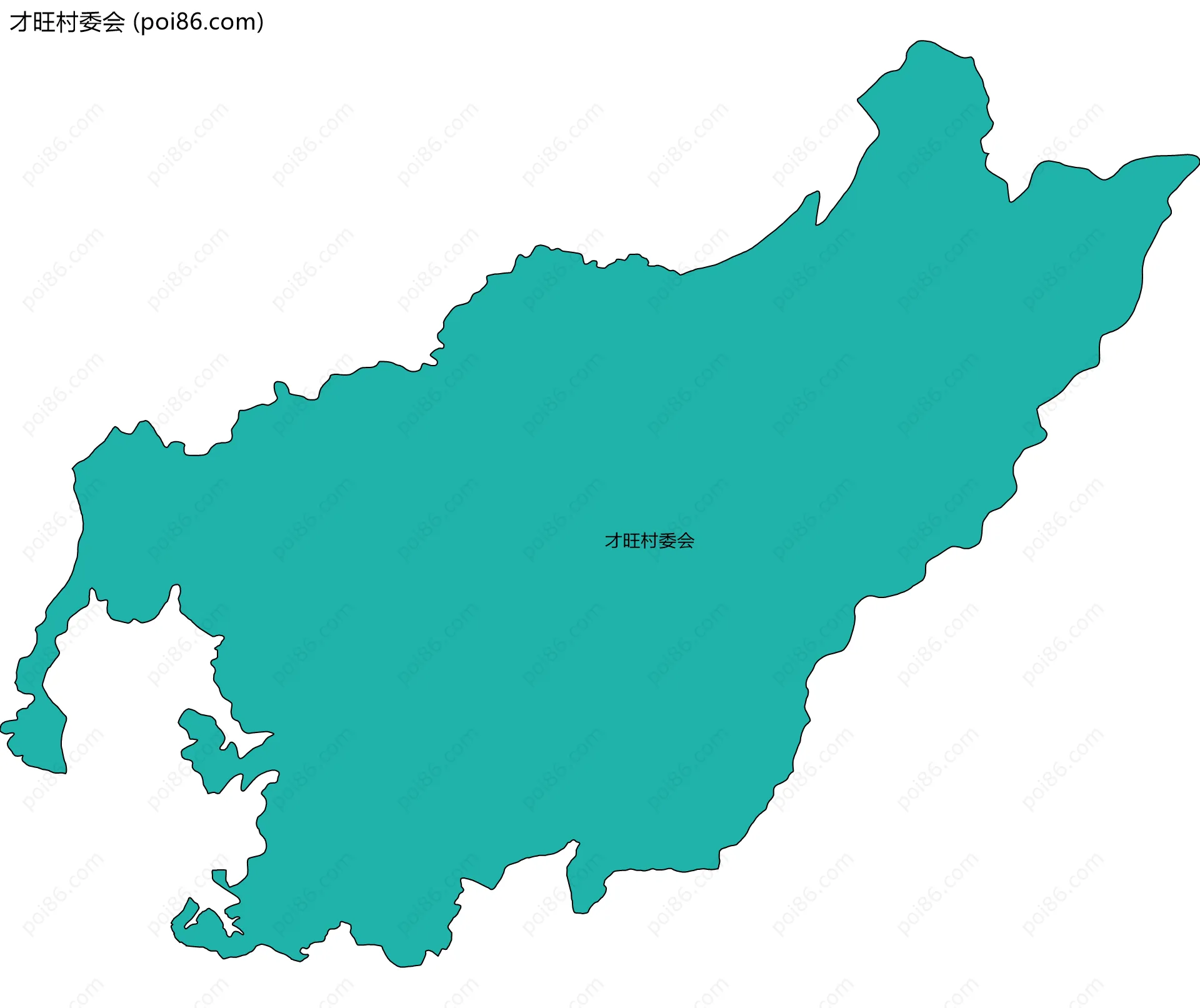 才旺村委会边界地图