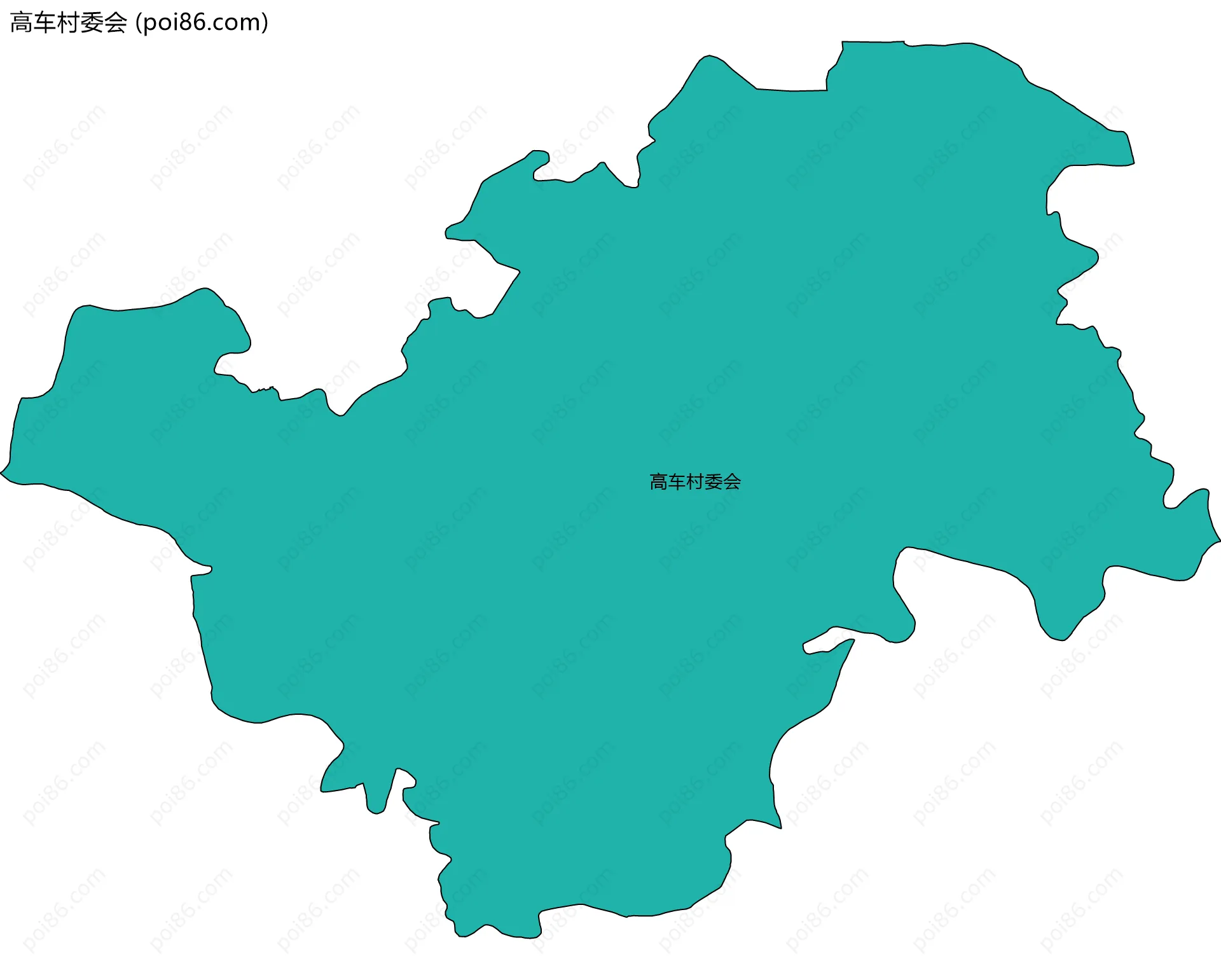 高车村委会边界地图
