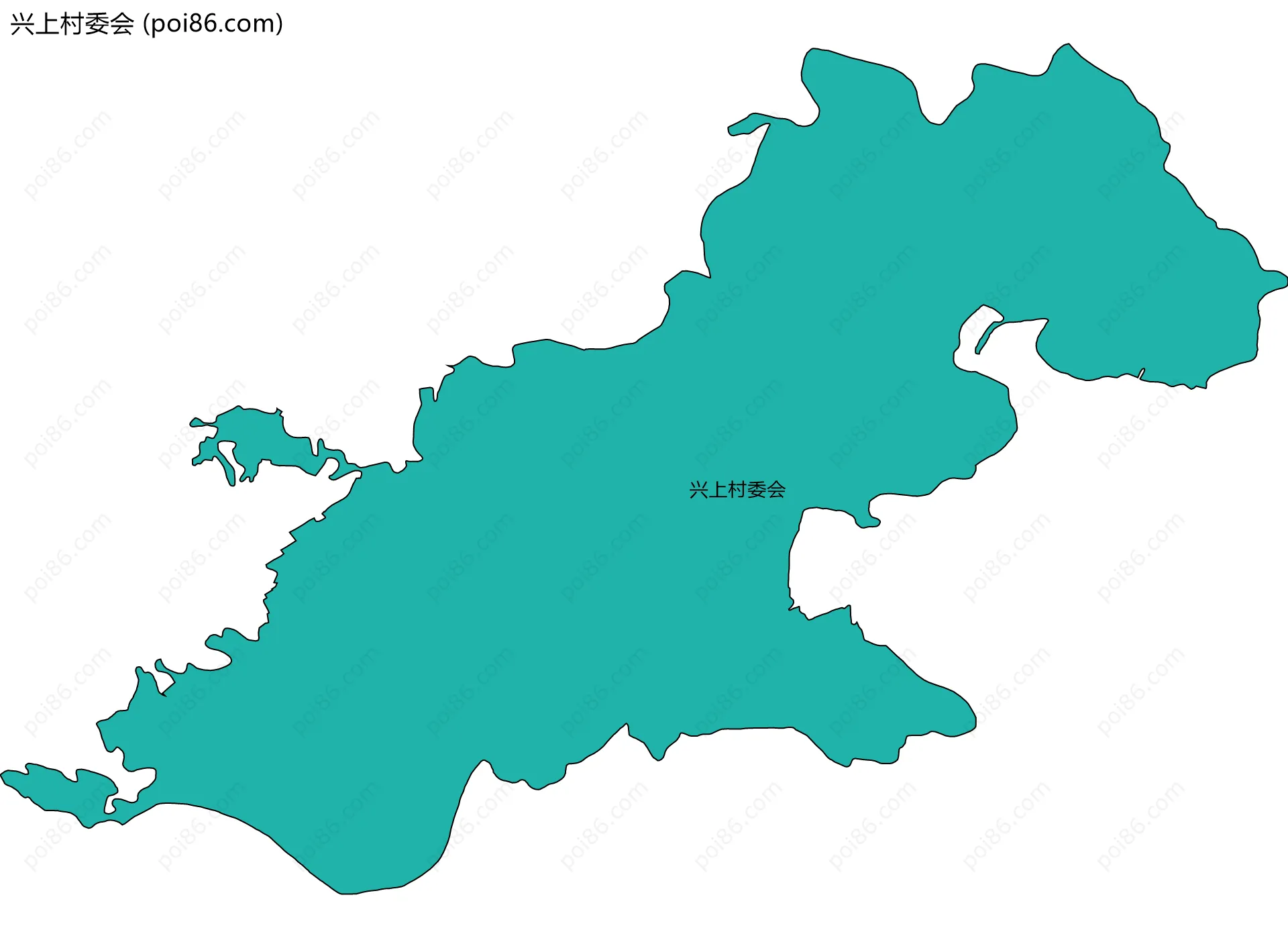 兴上村委会边界地图