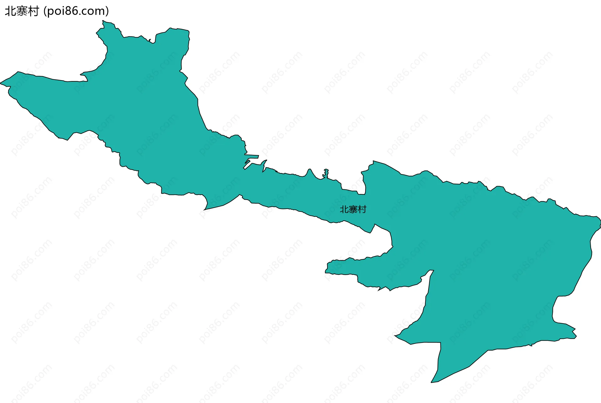 北寨村边界地图