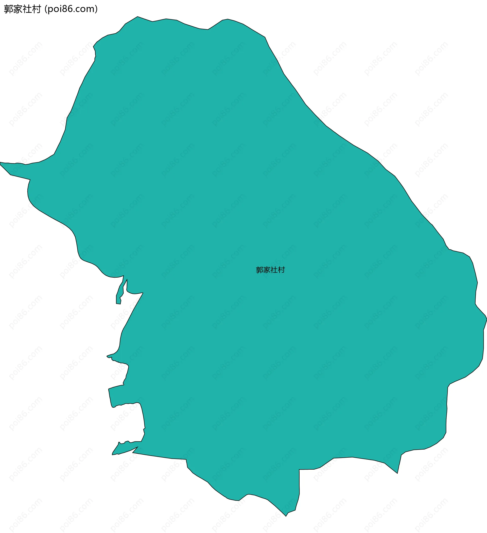 郭家社村边界地图