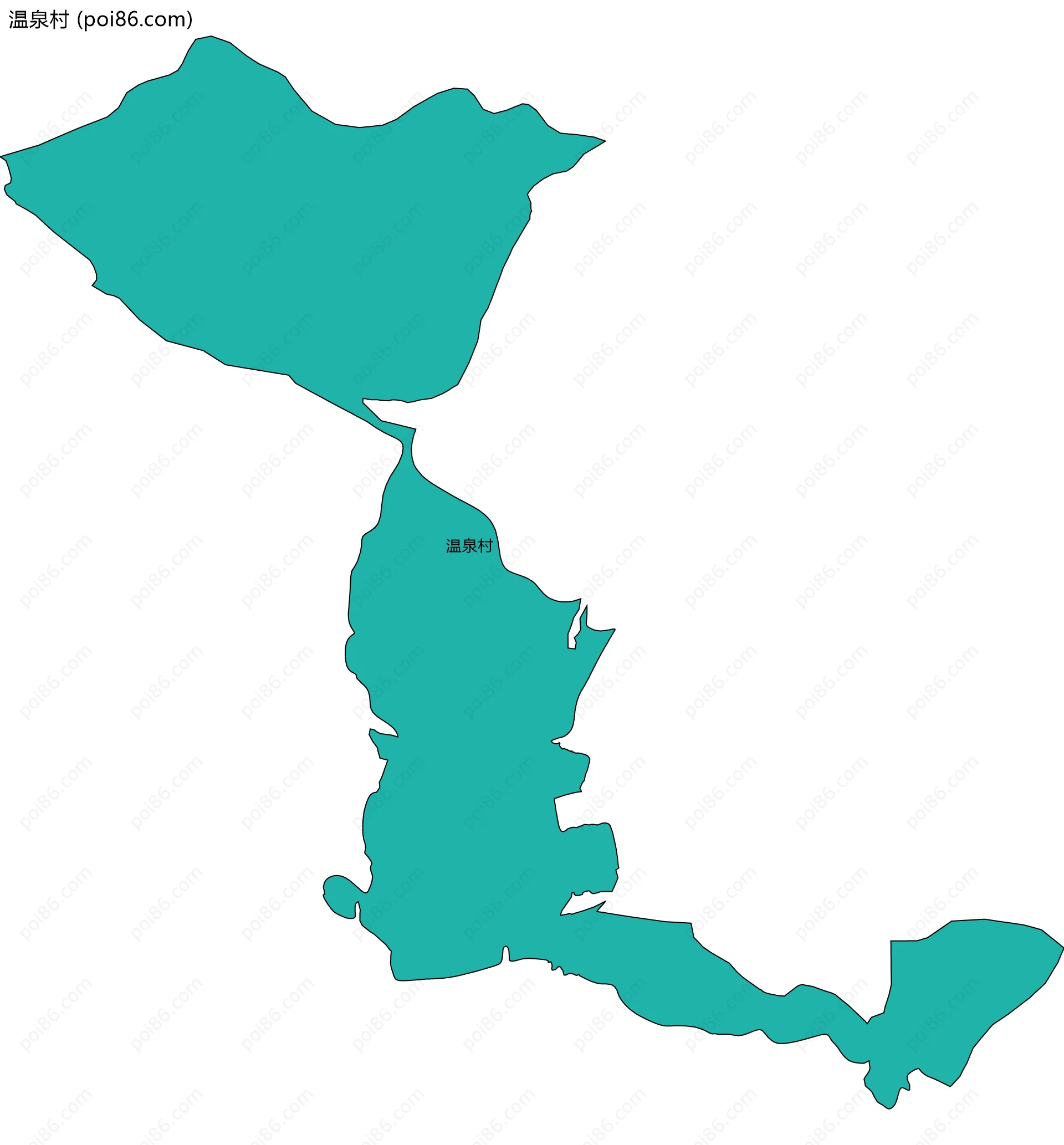 温泉村边界地图