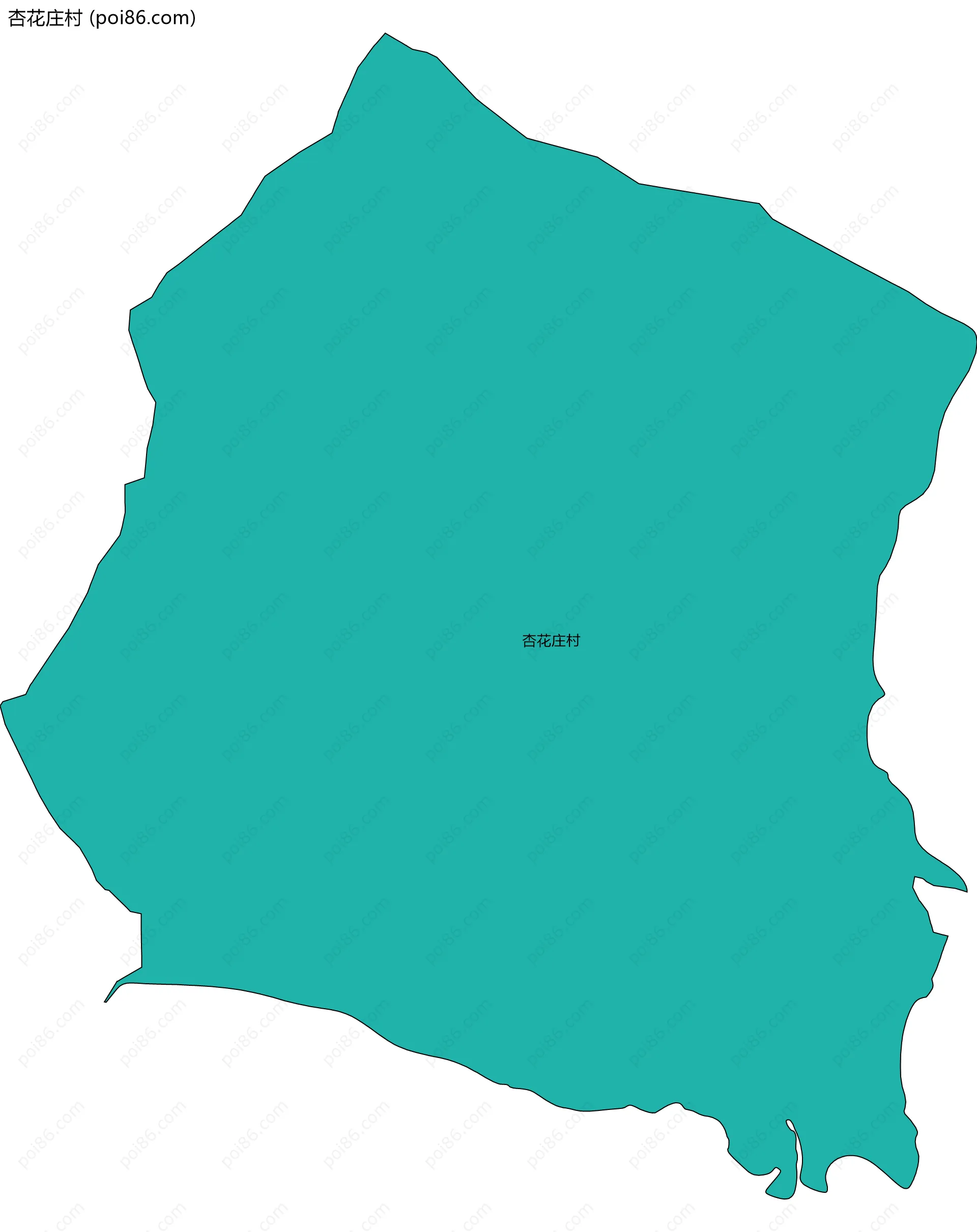 杏花庄村边界地图