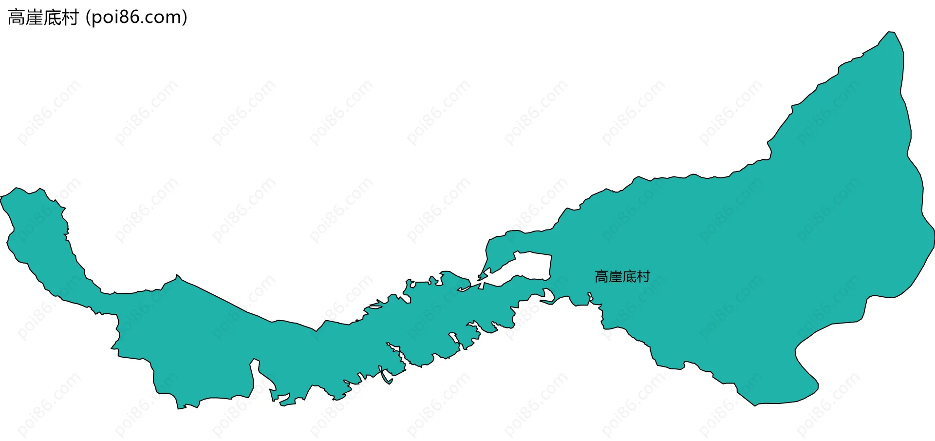 高崖底村边界地图