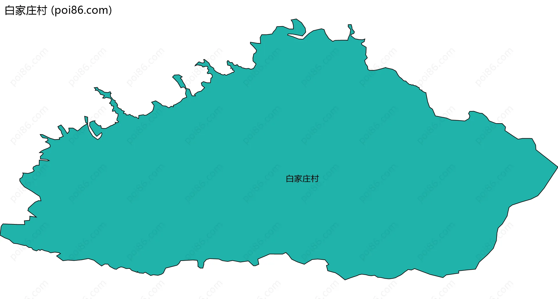 白家庄村边界地图