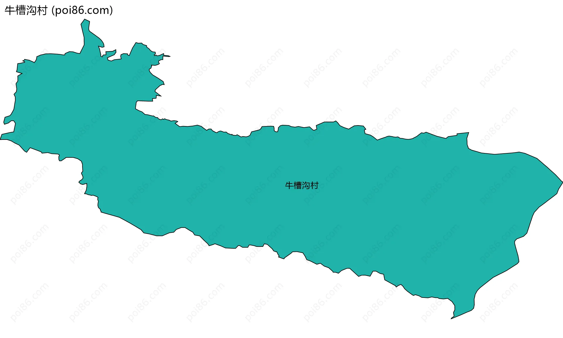 牛槽沟村边界地图