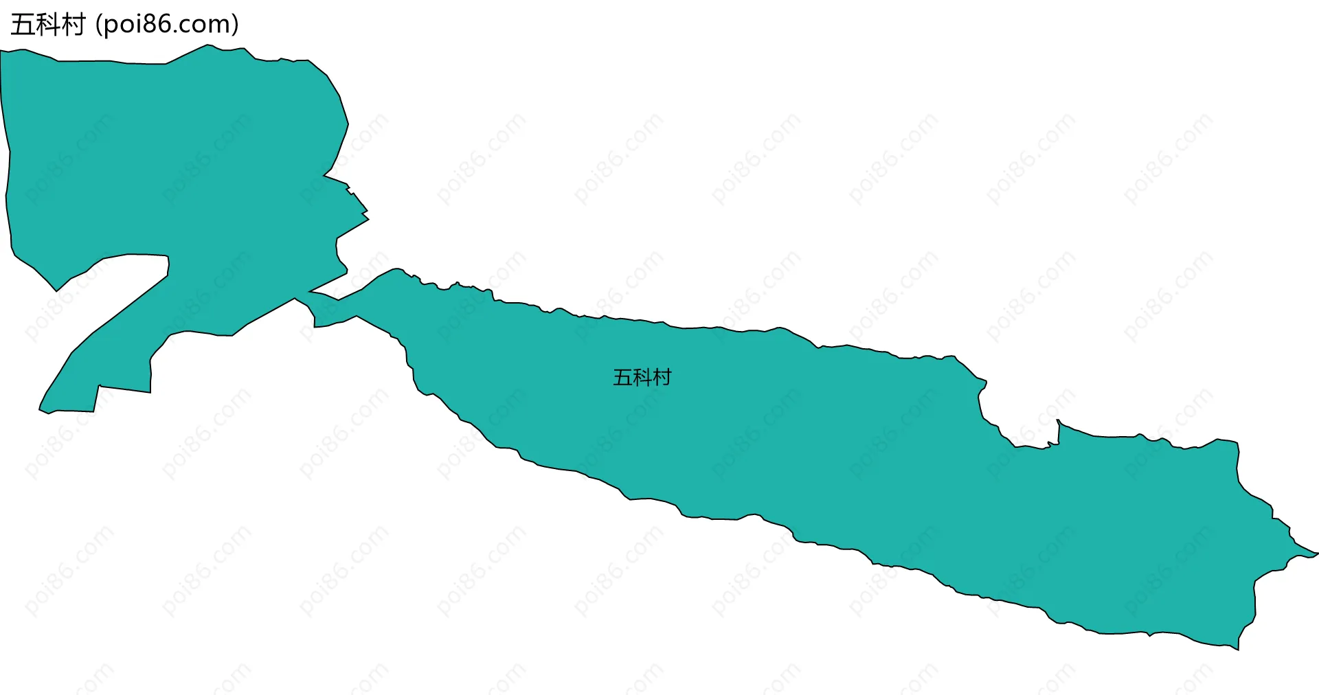 五科村边界地图
