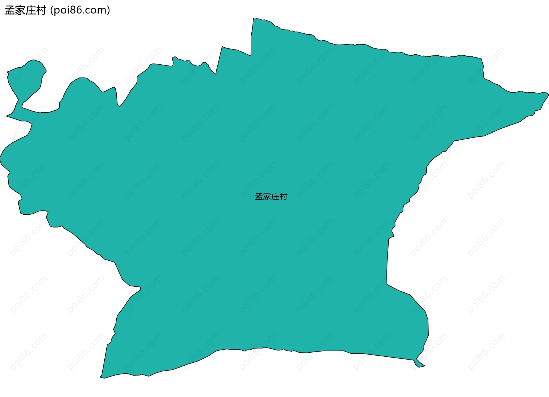 孟家庄村边界地图