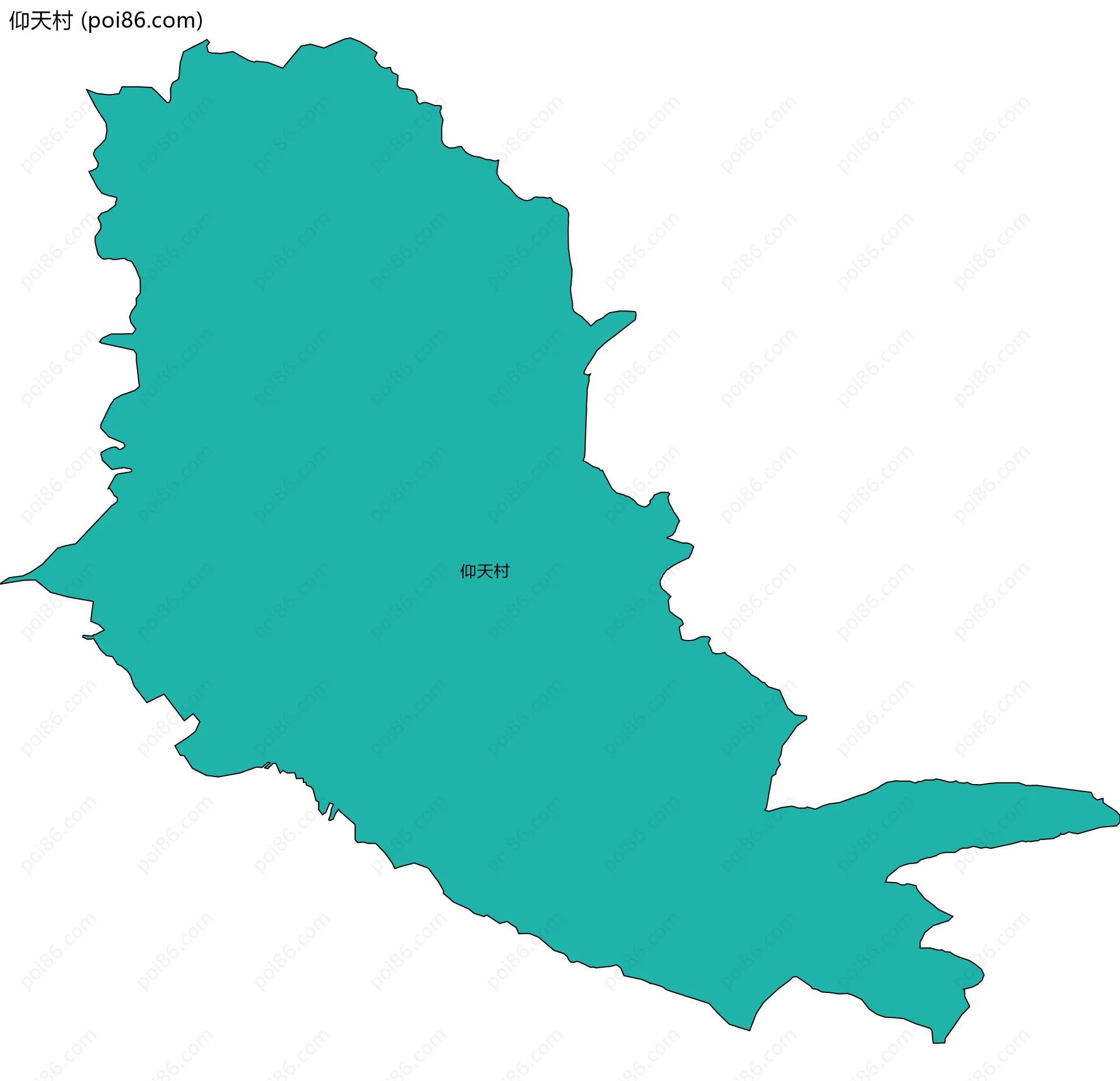 仰天村边界地图