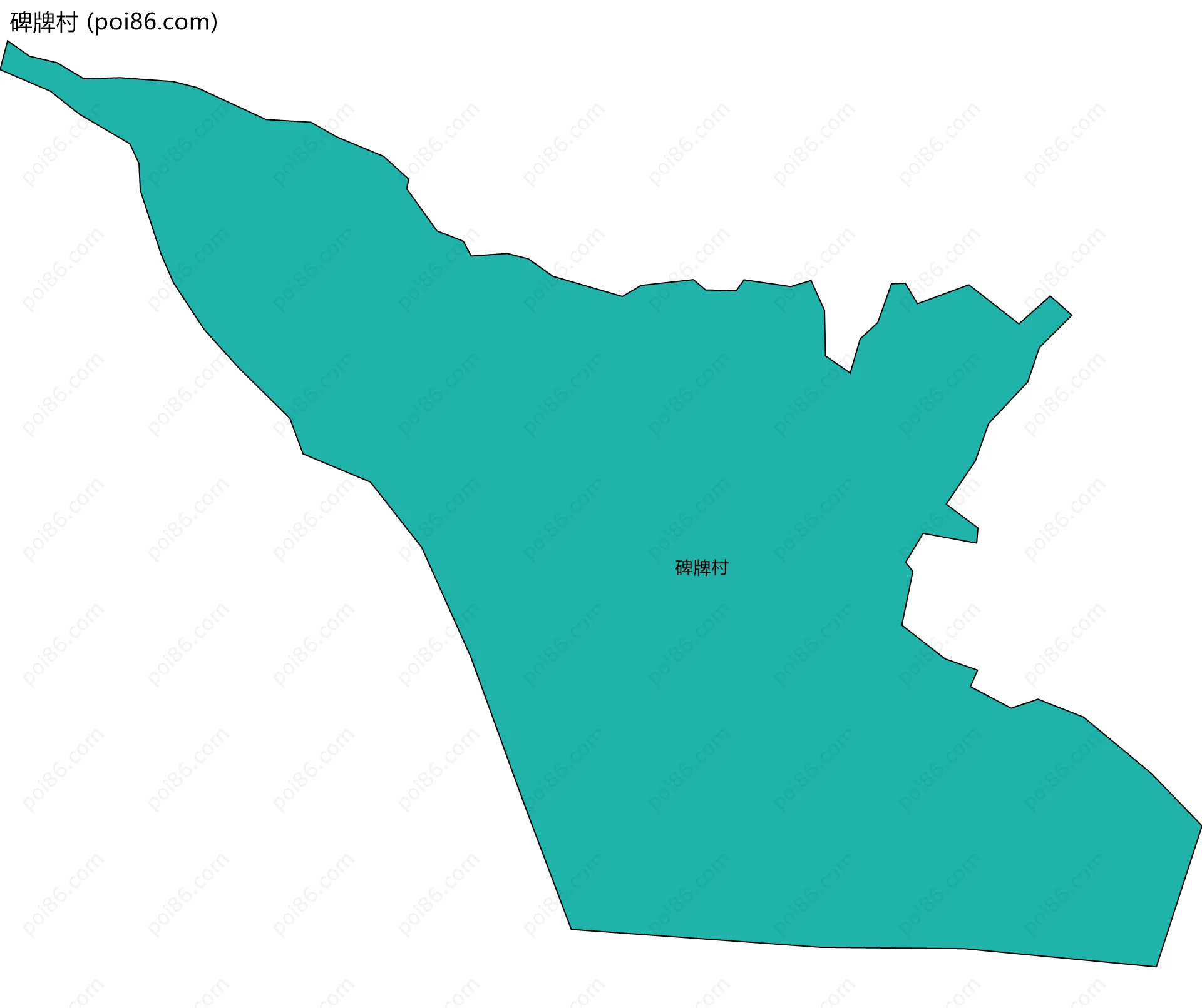 碑牌村边界地图