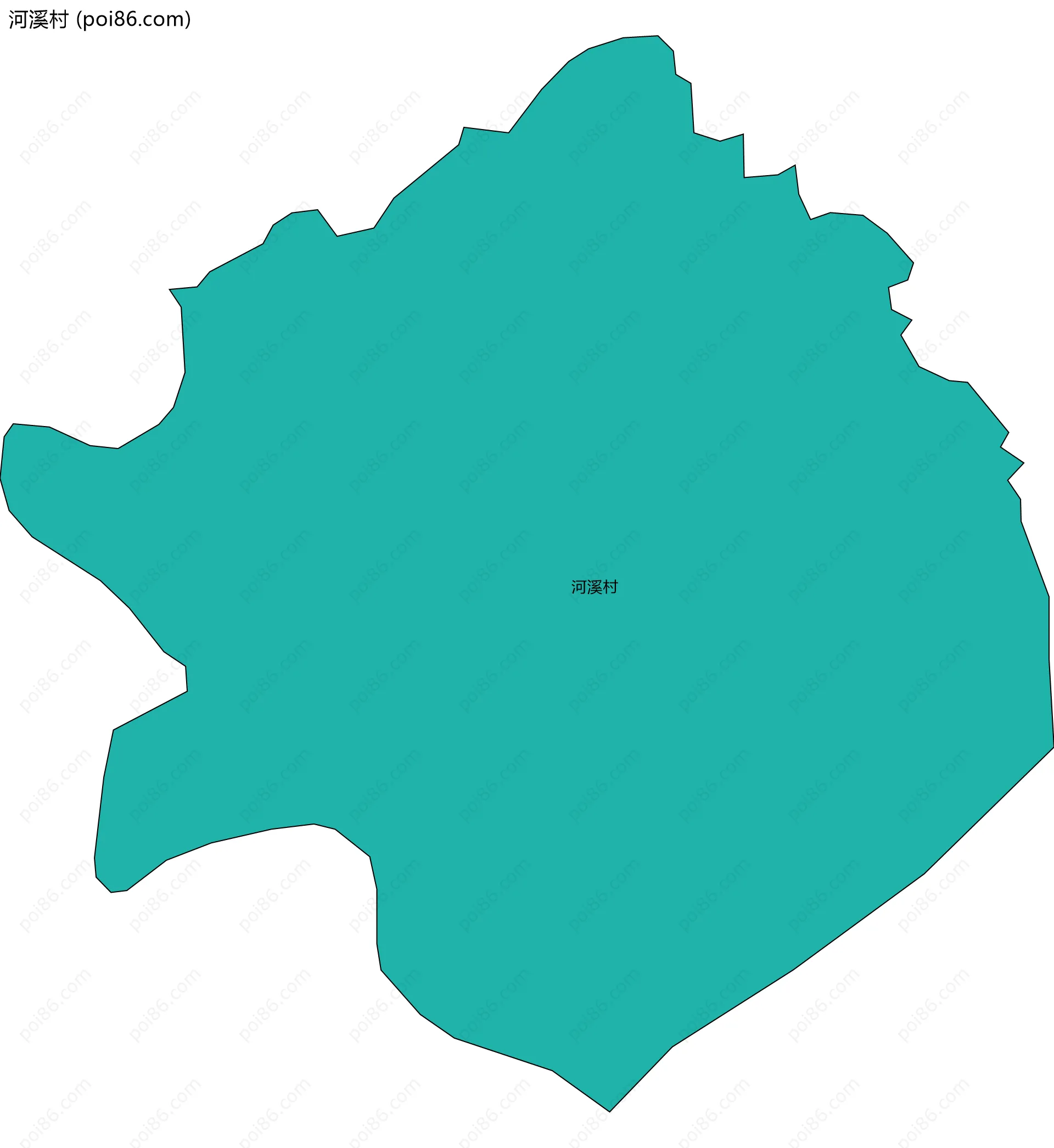 河溪村边界地图