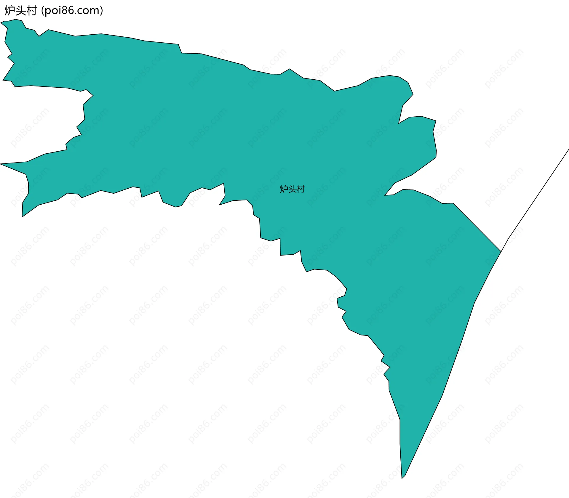 炉头村边界地图