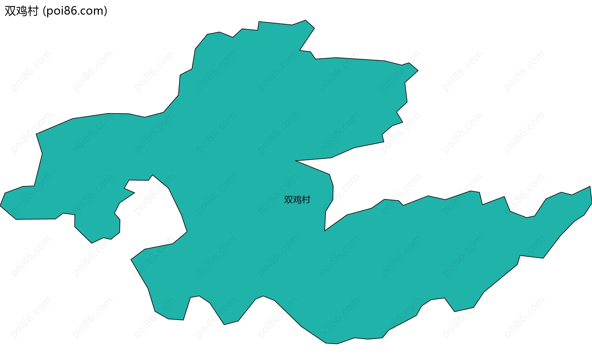 双鸡村边界地图