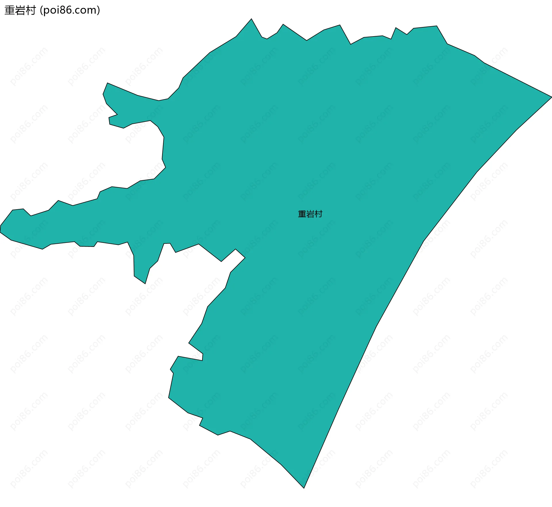 重岩村边界地图