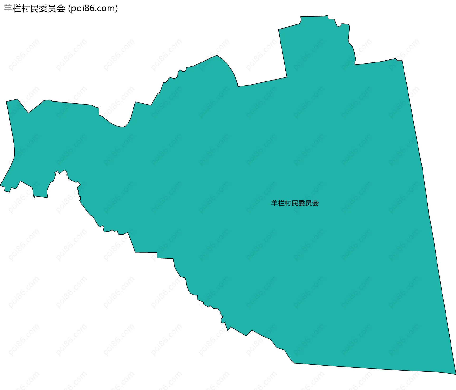 羊栏村民委员会边界地图