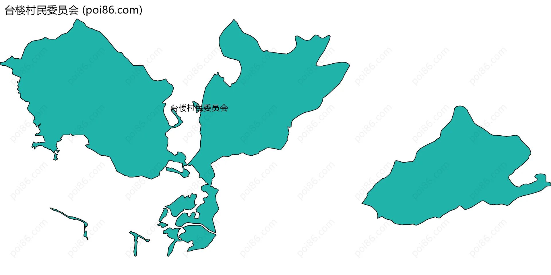 台楼村民委员会边界地图