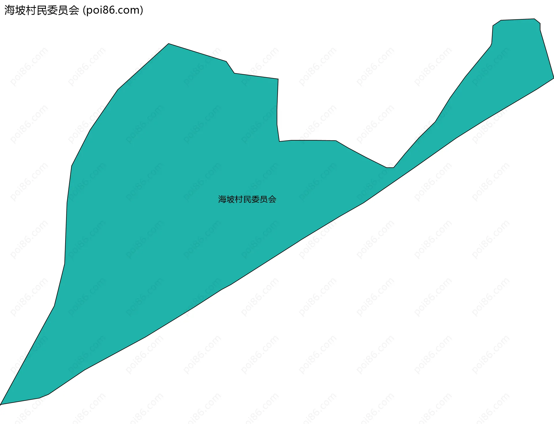 海坡村民委员会边界地图