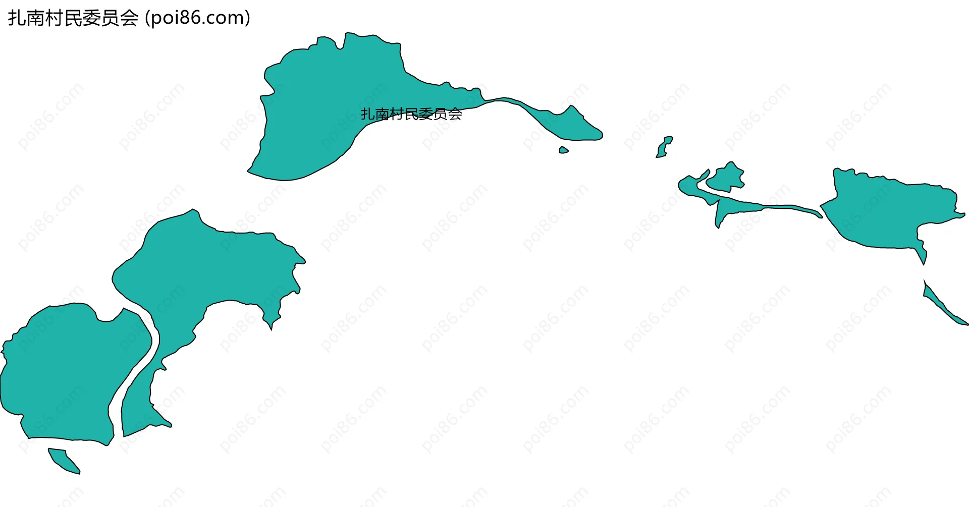 扎南村民委员会边界地图
