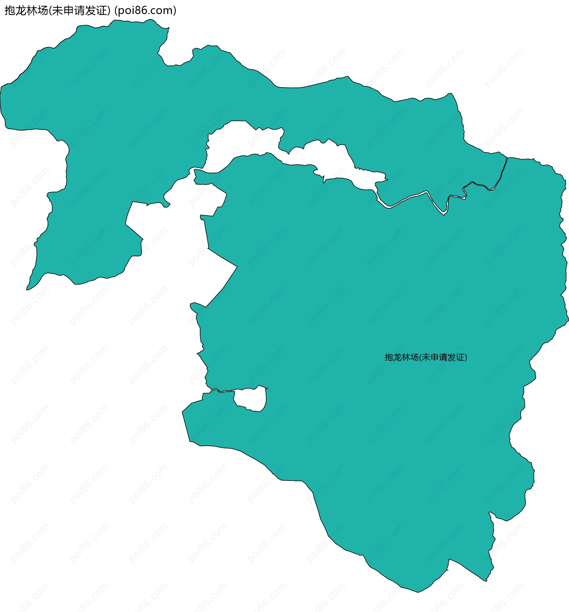 抱龙林场(未申请发证)边界地图