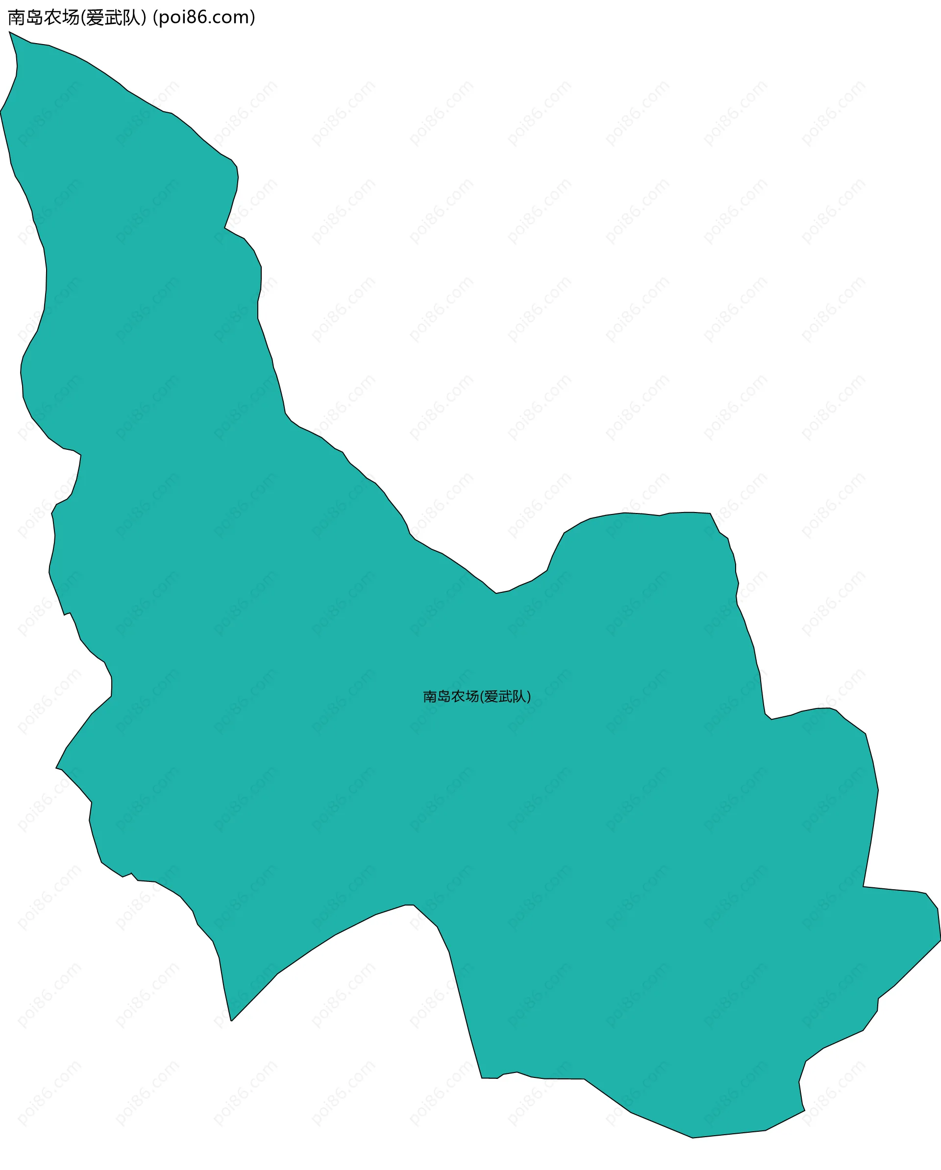 南岛农场(爱武队)边界地图