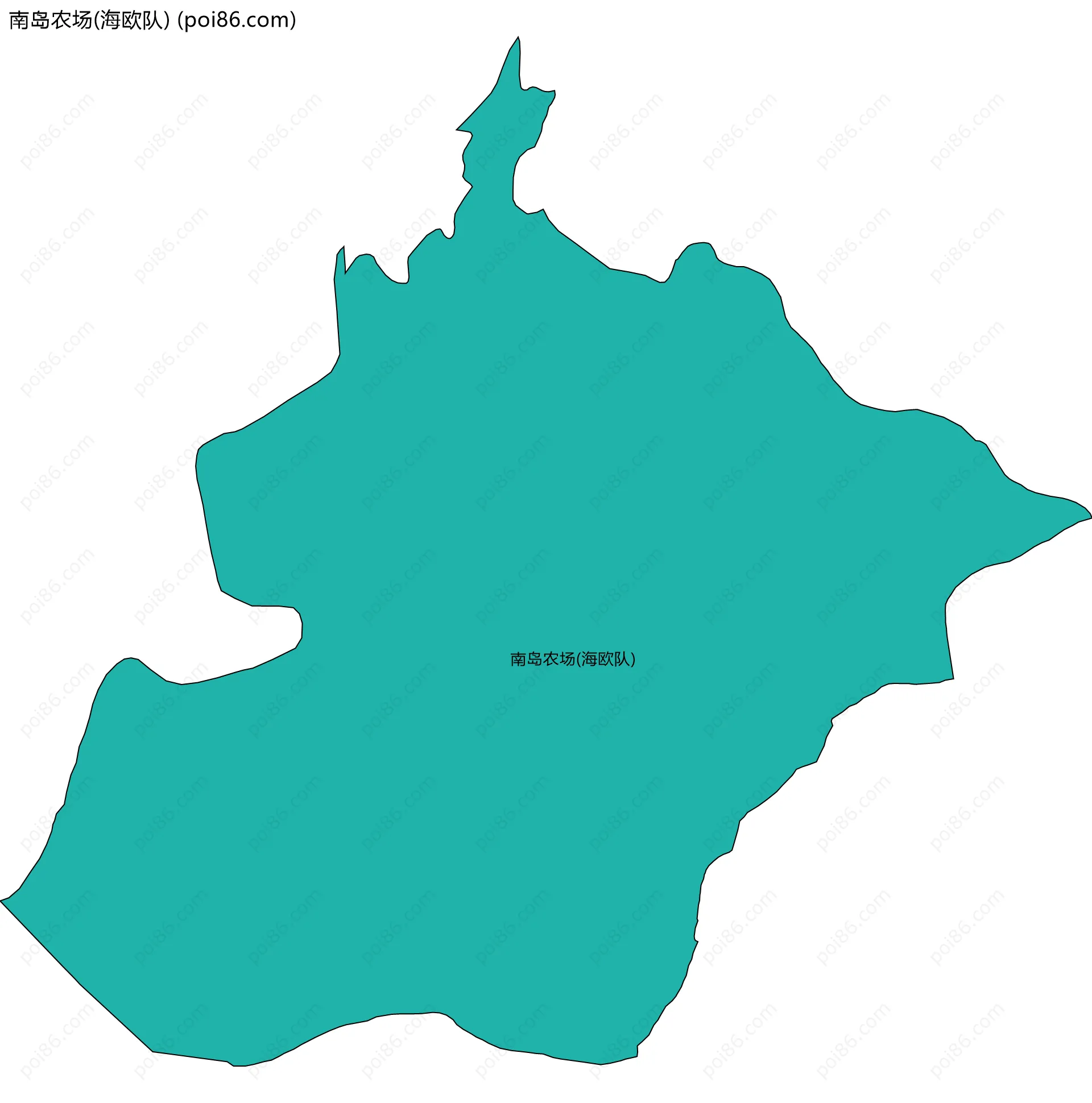 南岛农场(海欧队)边界地图