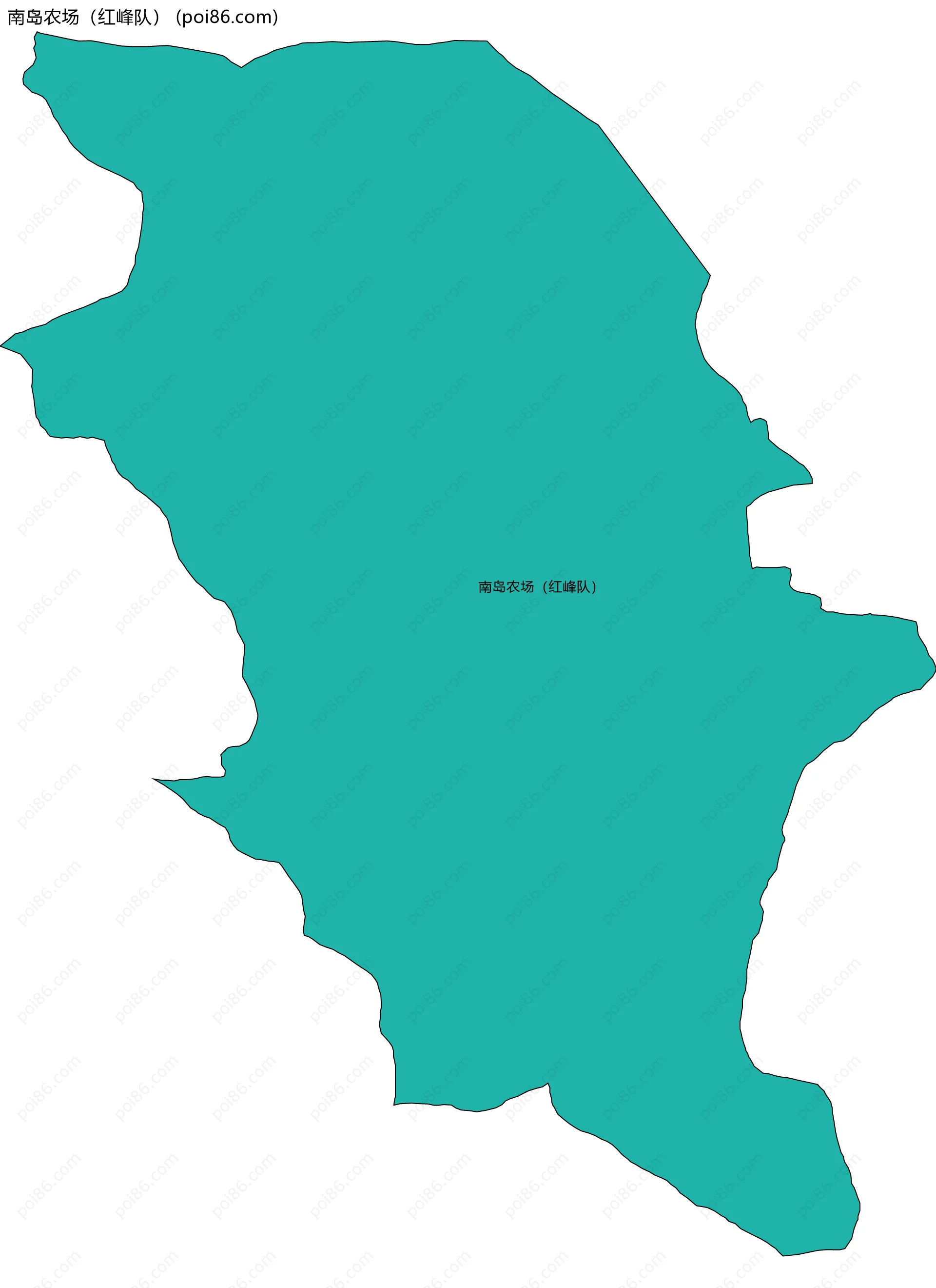 南岛农场（红峰队）边界地图