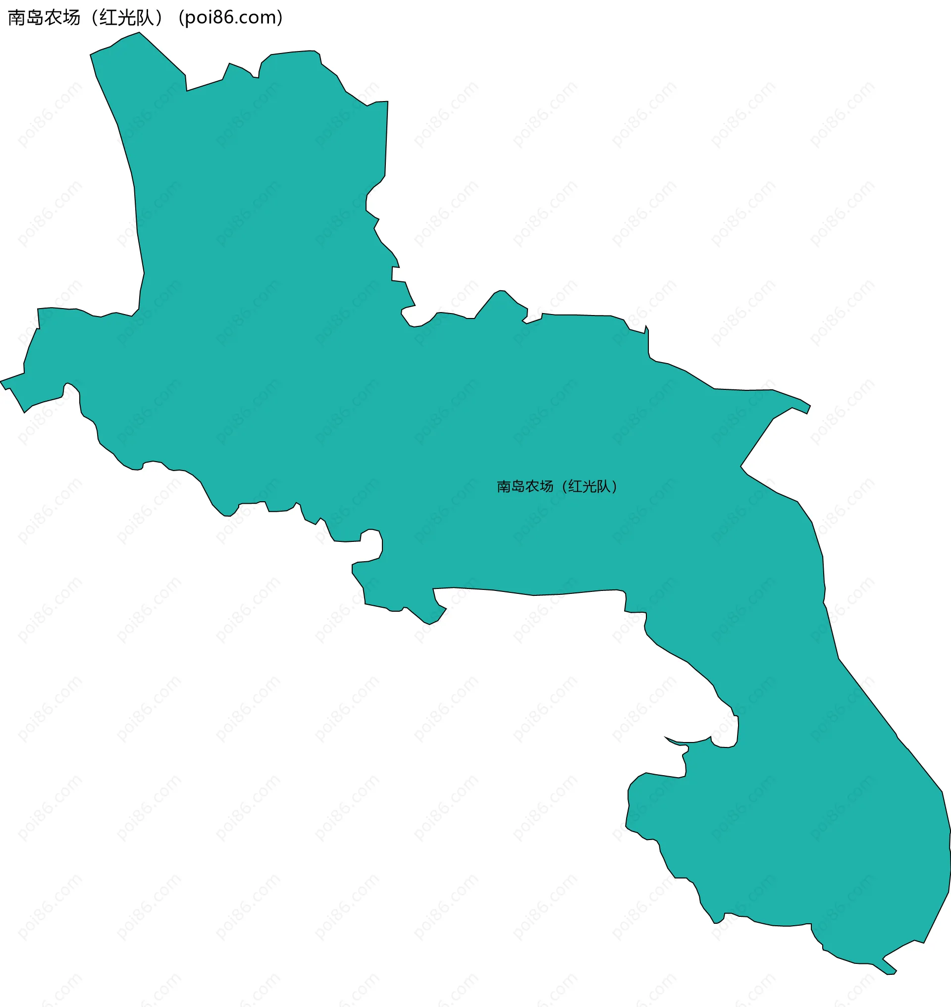 南岛农场（红光队）边界地图