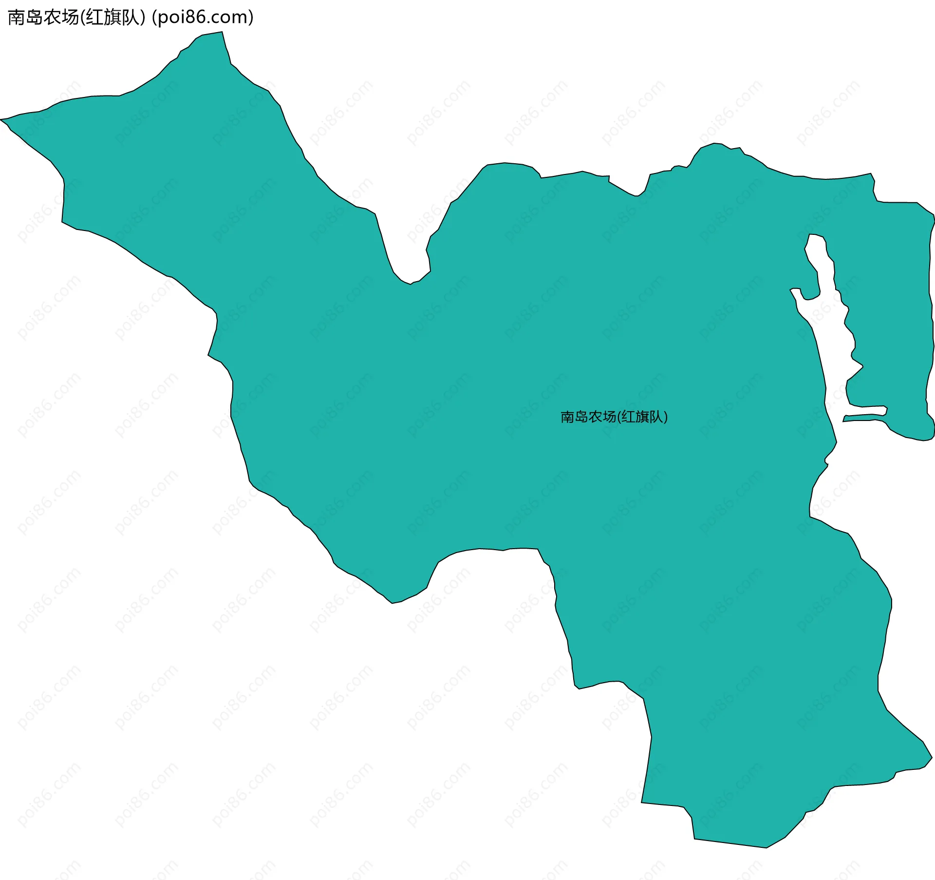 南岛农场(红旗队)边界地图