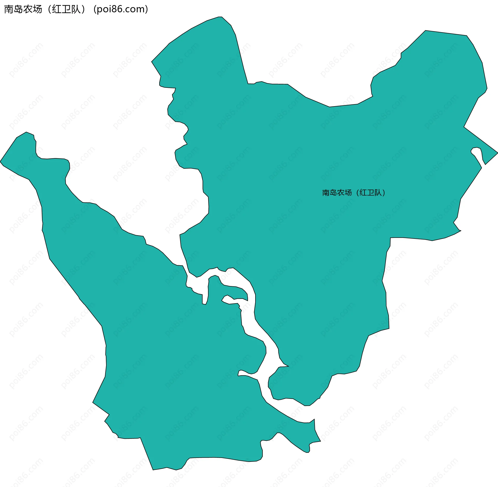 南岛农场（红卫队）边界地图