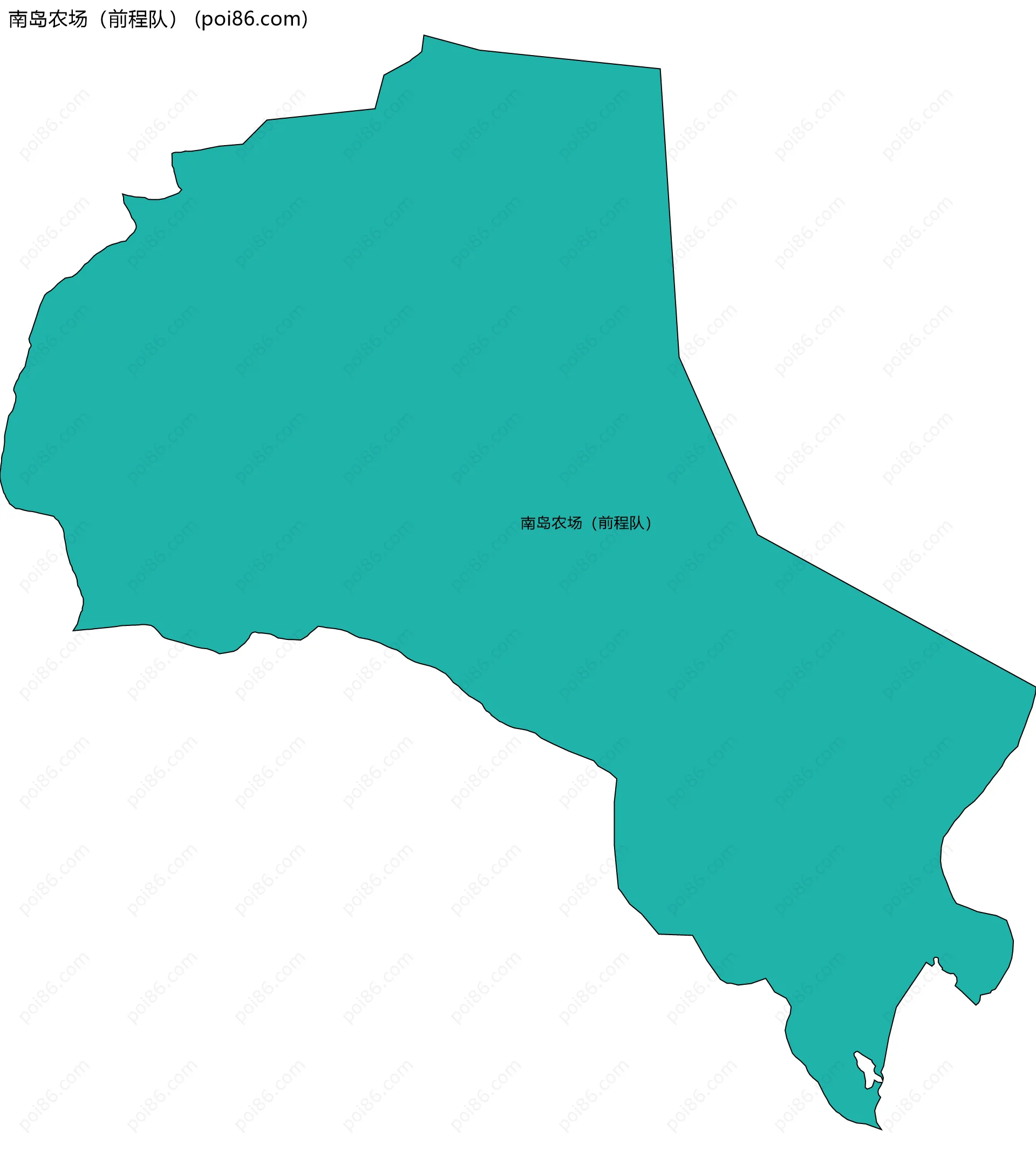 南岛农场（前程队）边界地图