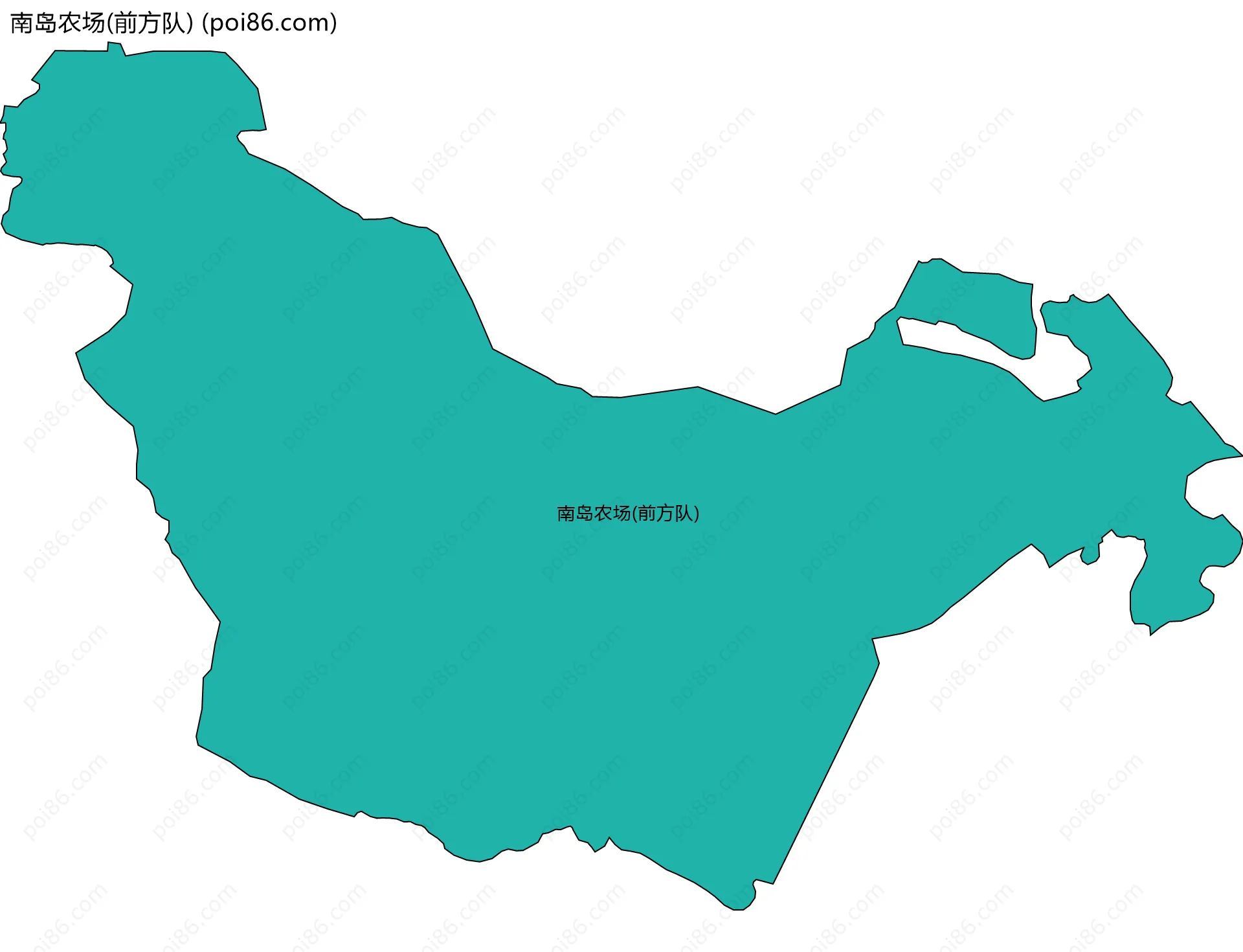 南岛农场(前方队)边界地图