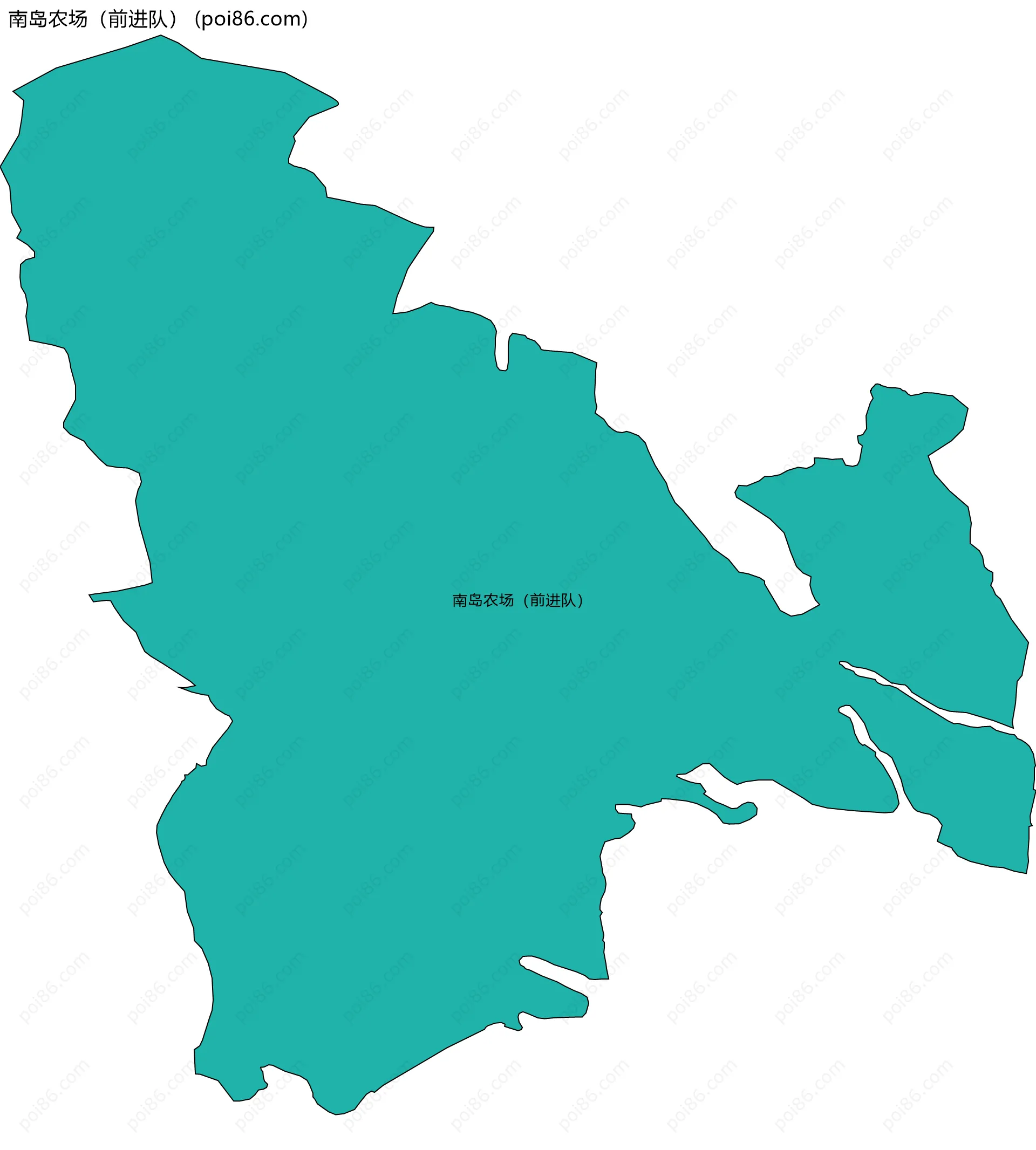南岛农场（前进队）边界地图