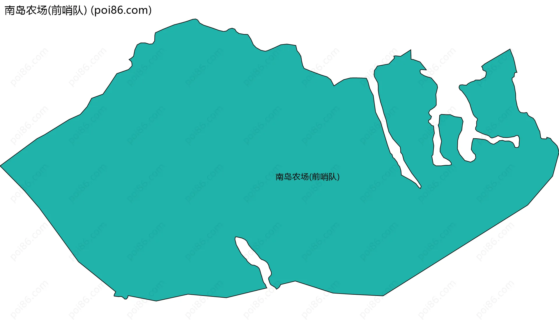 南岛农场(前哨队)边界地图