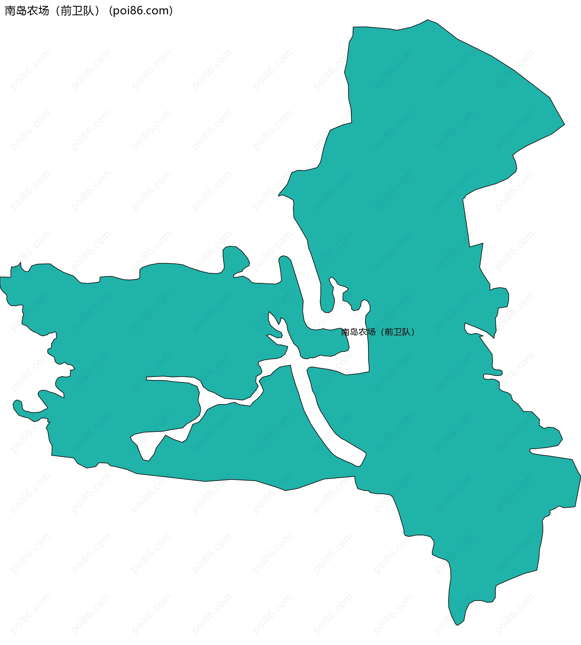 南岛农场（前卫队）边界地图