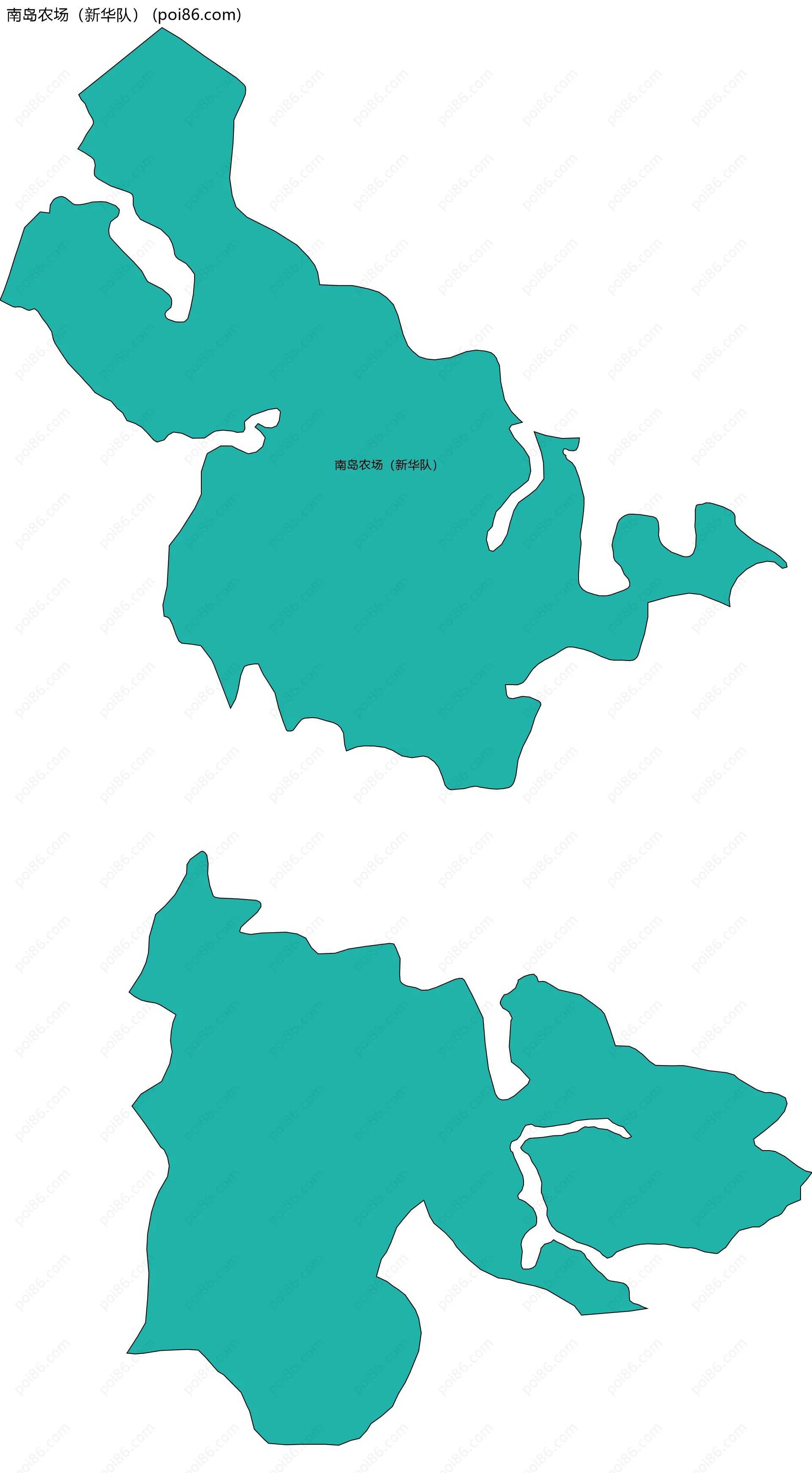 南岛农场（新华队）边界地图