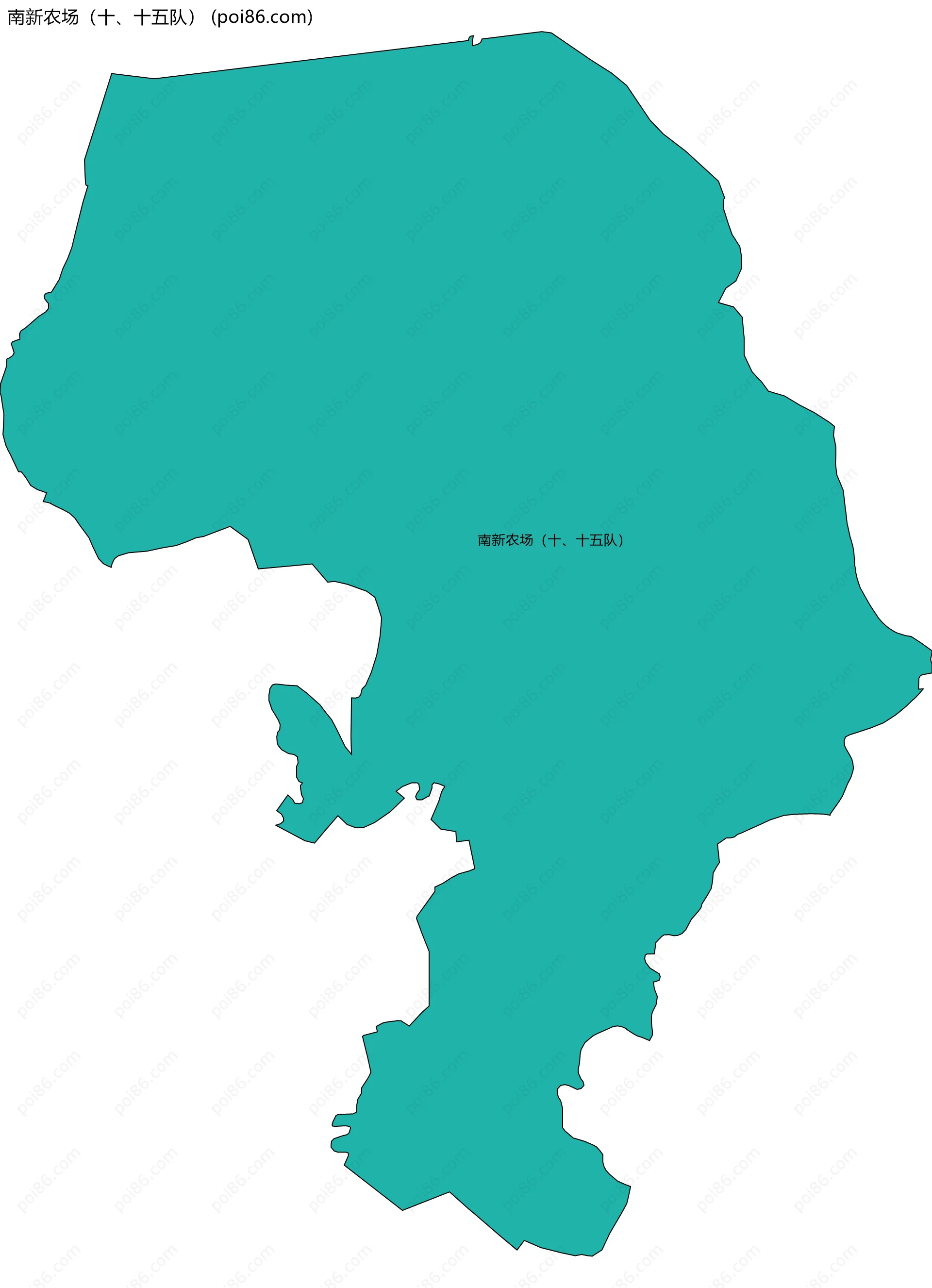 南新农场（十、十五队）边界地图