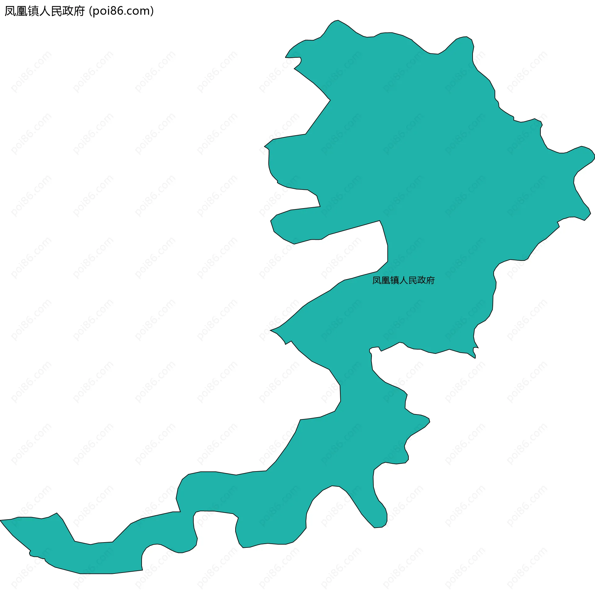 凤凰镇人民政府边界地图