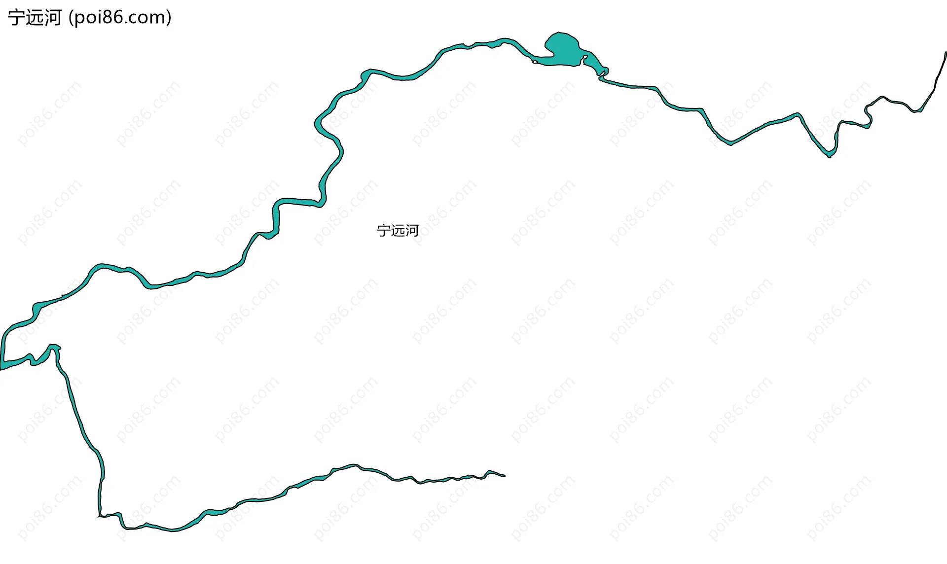 宁远河边界地图