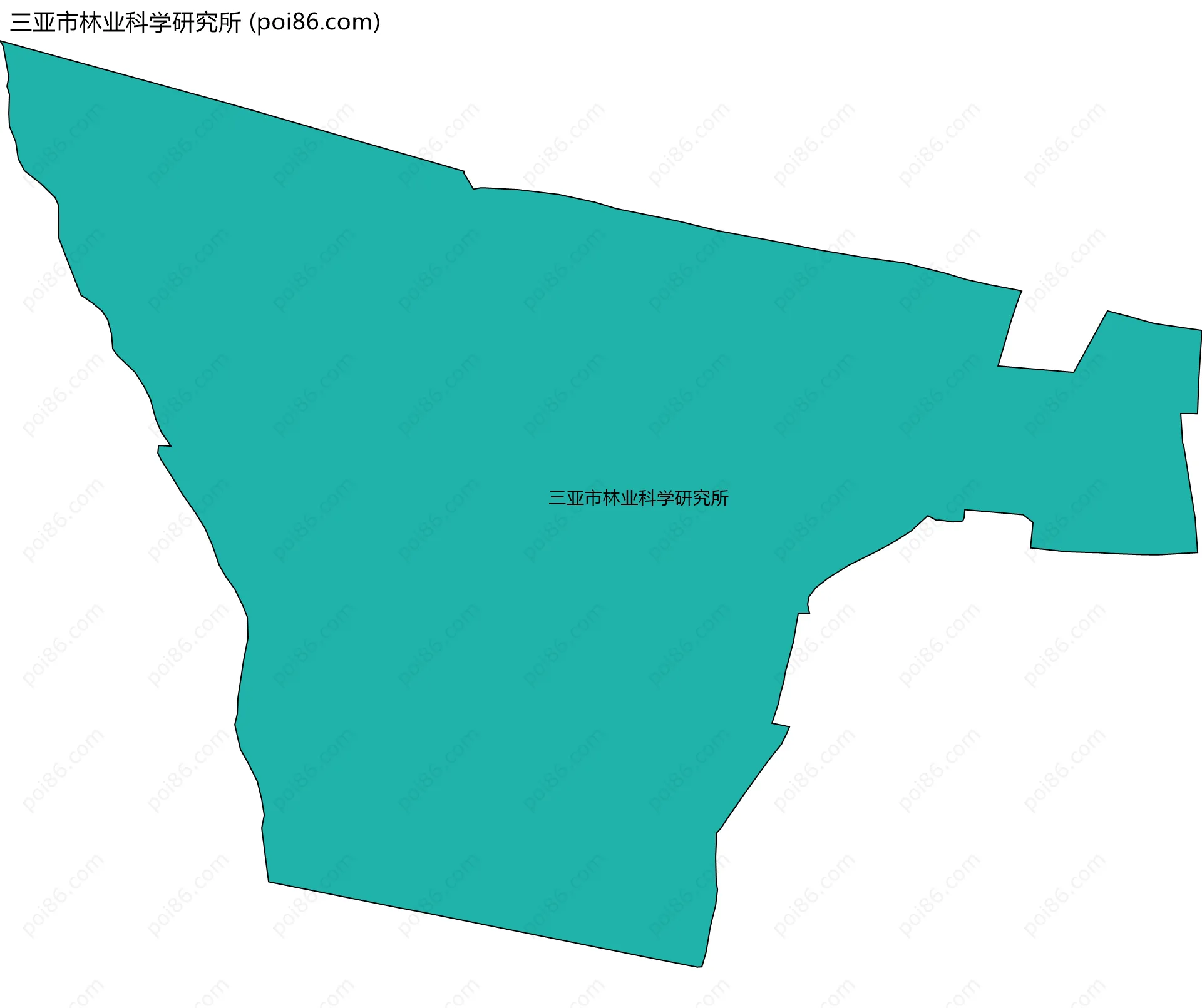 三亚市林业科学研究所边界地图