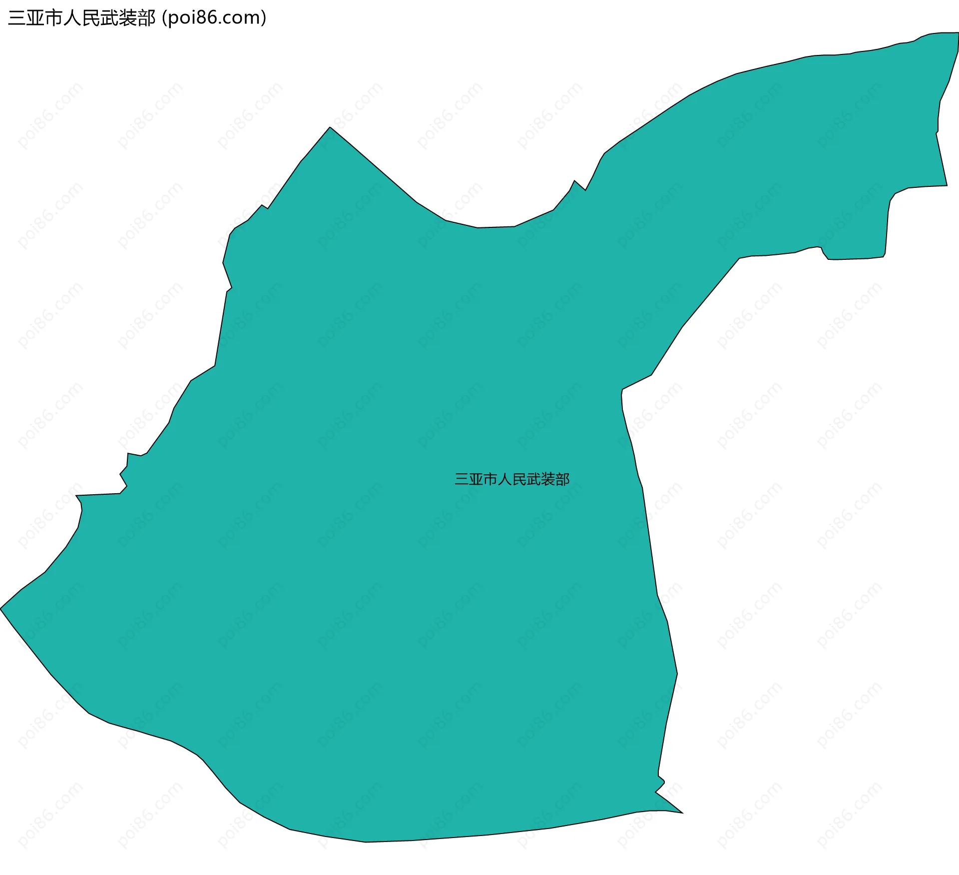 三亚市人民武装部边界地图