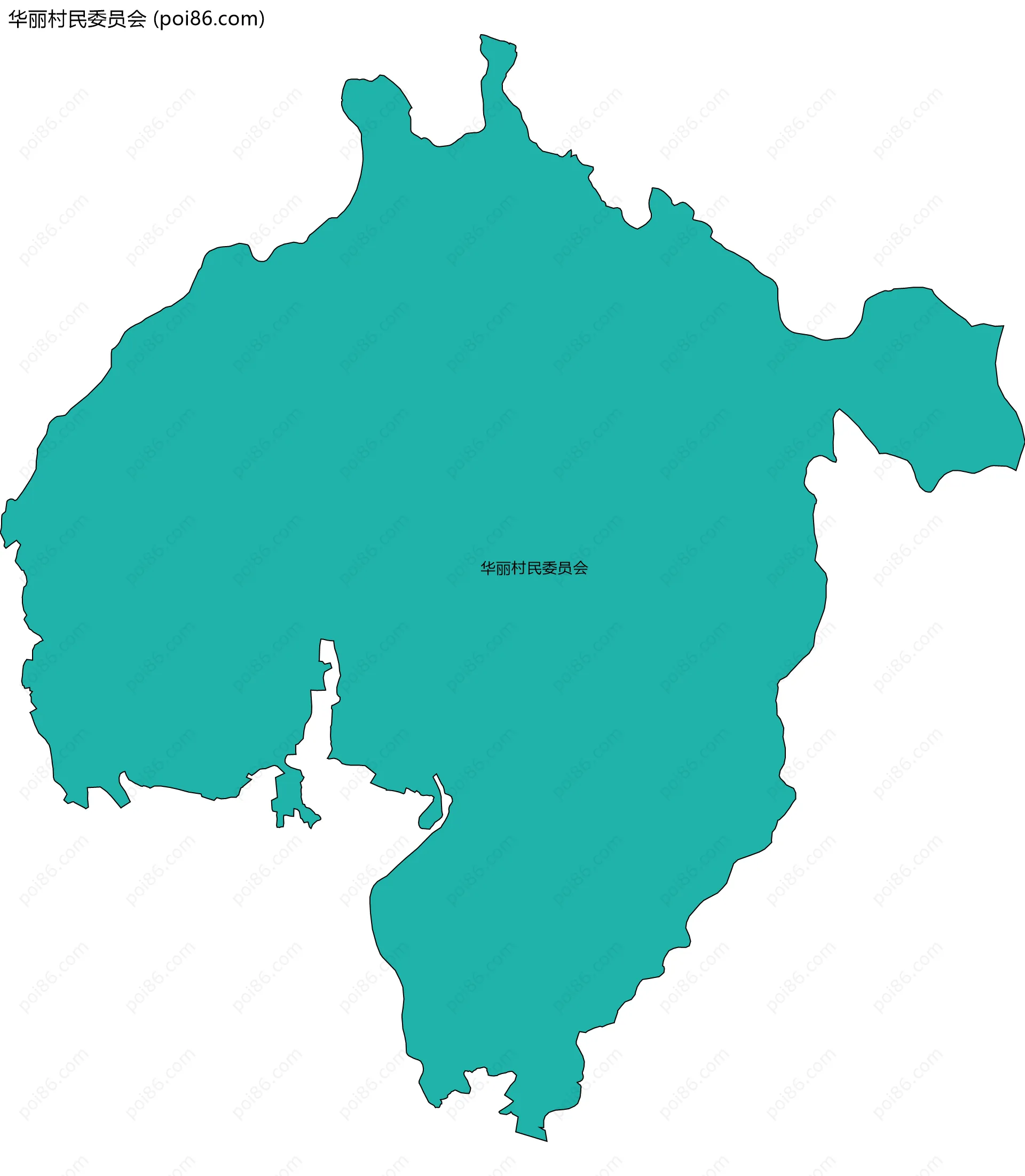 华丽村民委员会边界地图