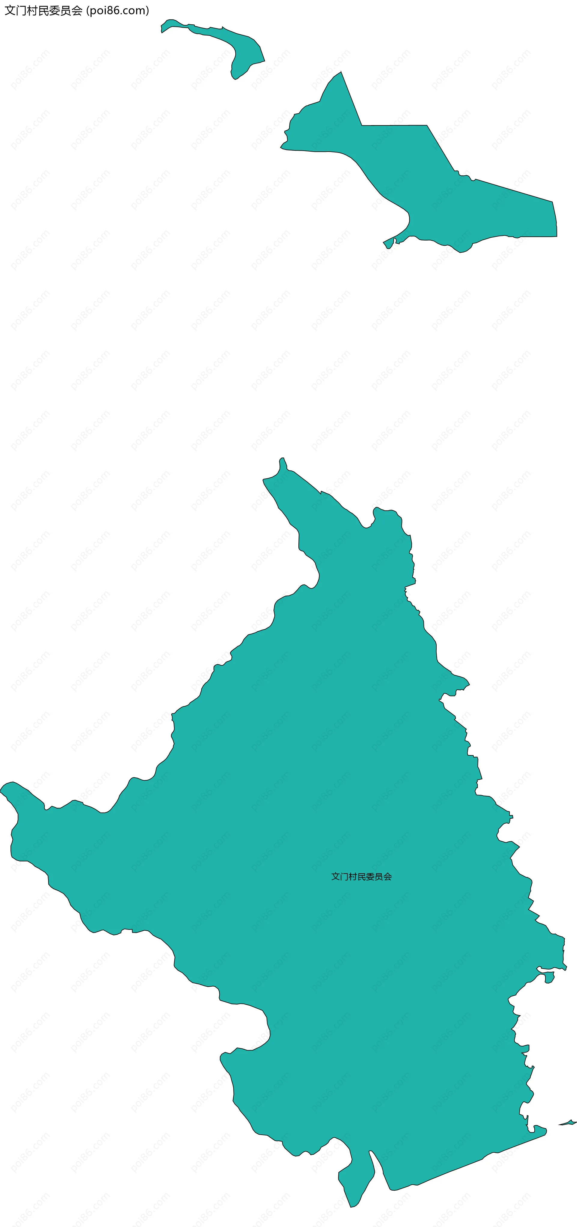 文门村民委员会边界地图
