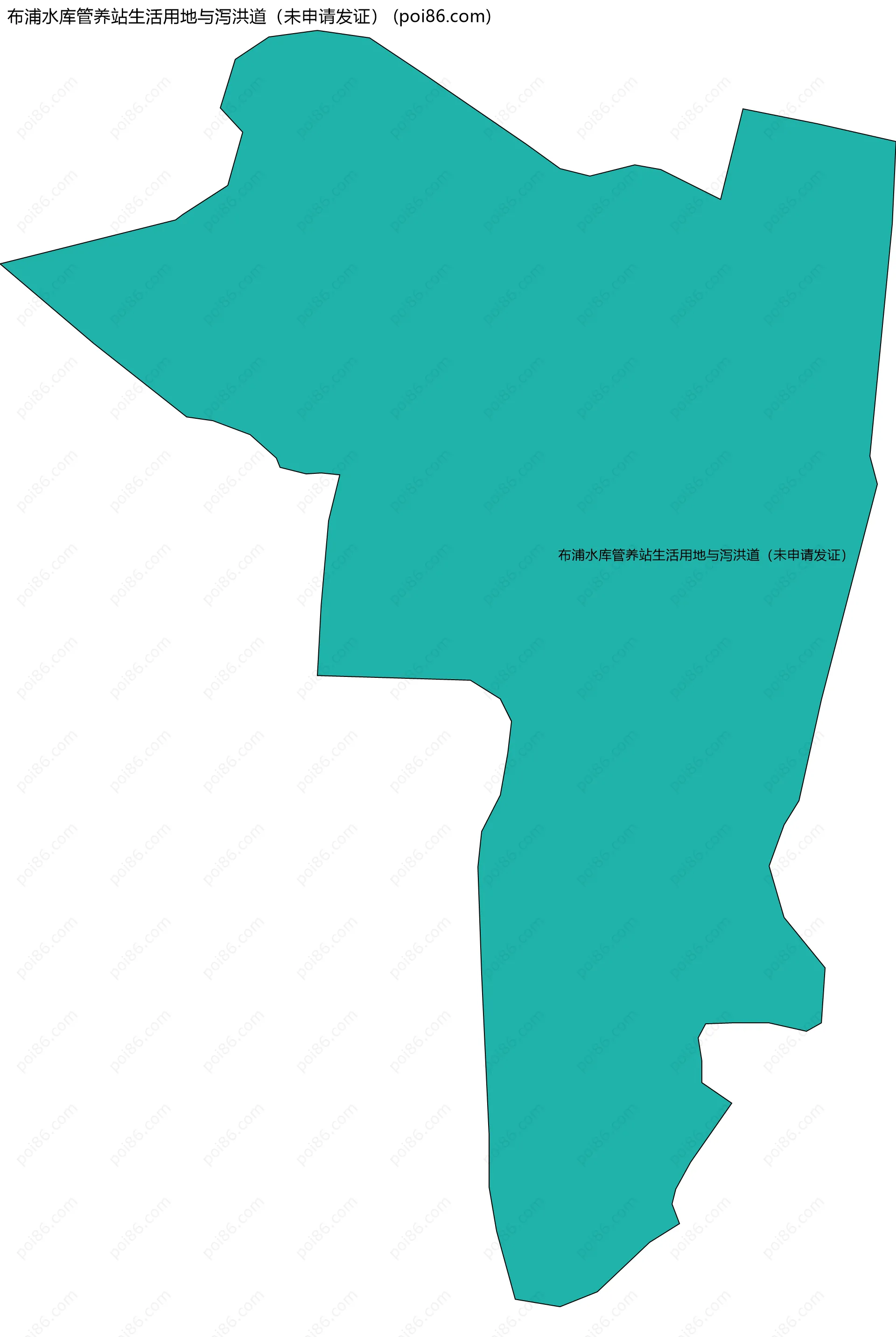 布浦水库管养站生活用地与泻洪道（未申请发证）边界地图