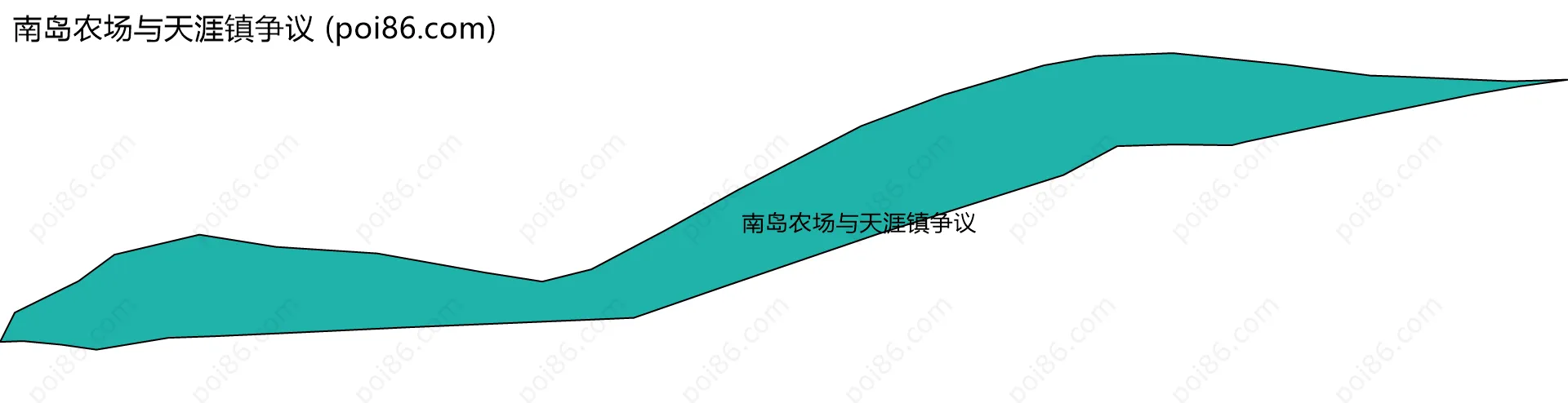 南岛农场与天涯镇争议边界地图